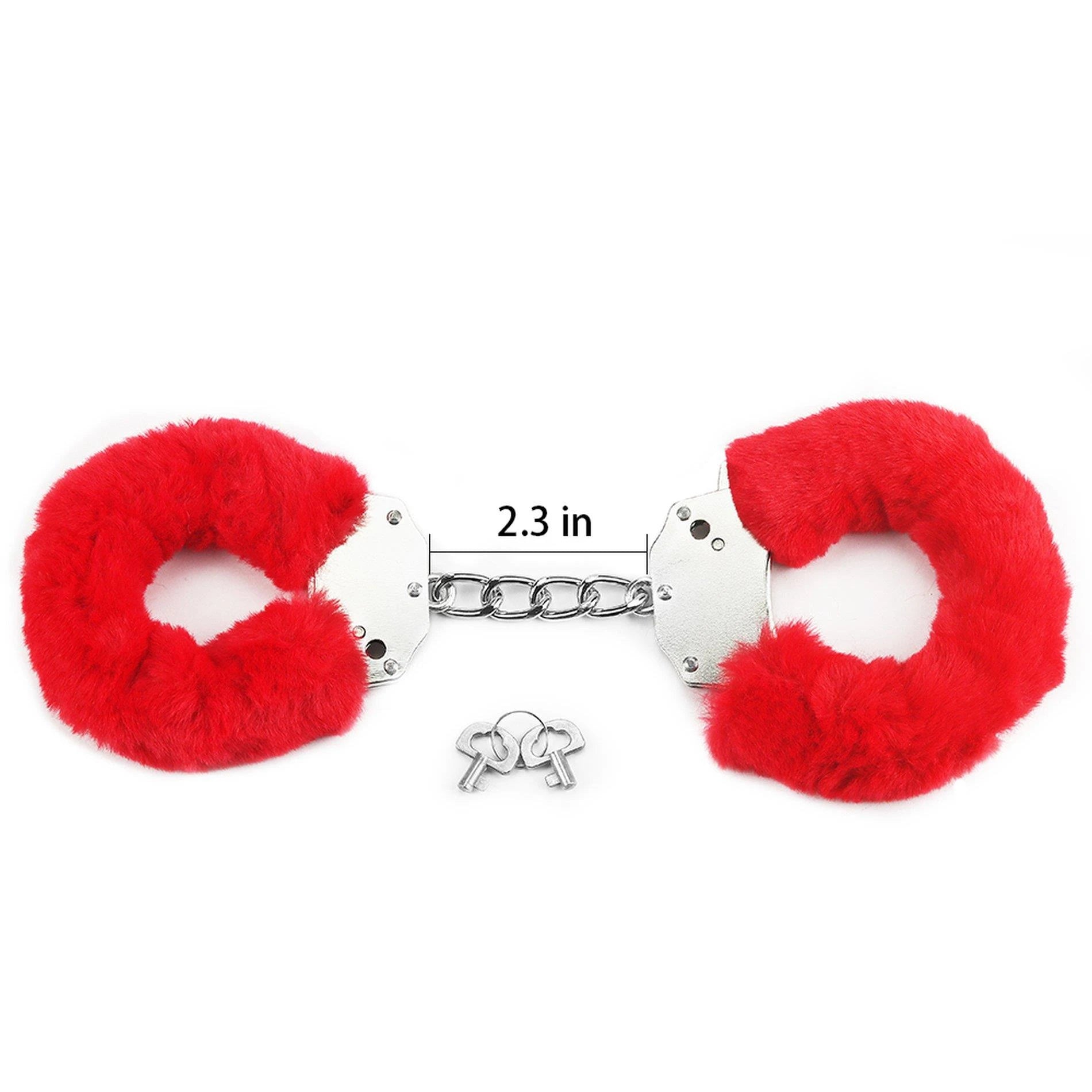 Menottes Fluffy Rouge Plaisir Fétiche