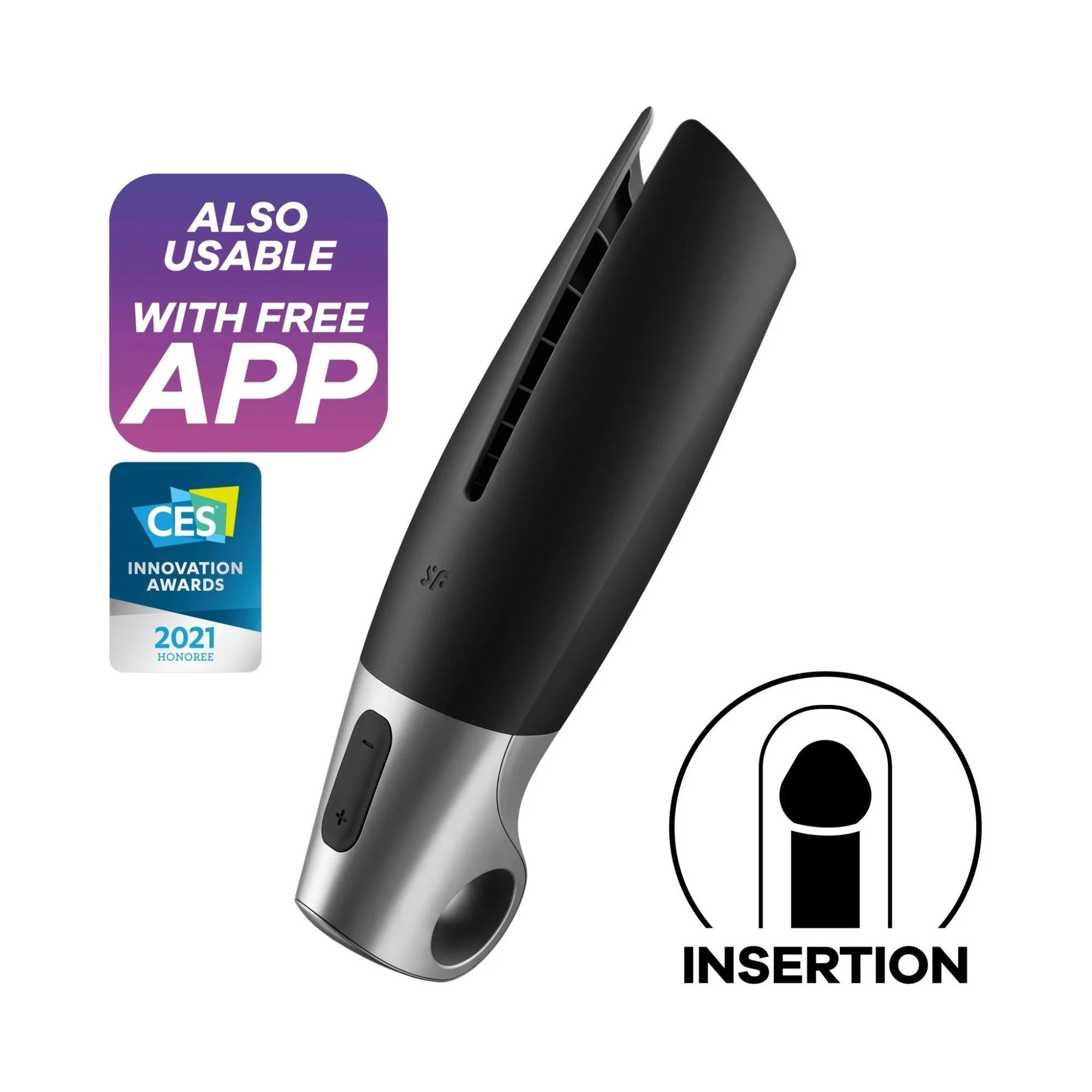 Power Masturbator noir argent
