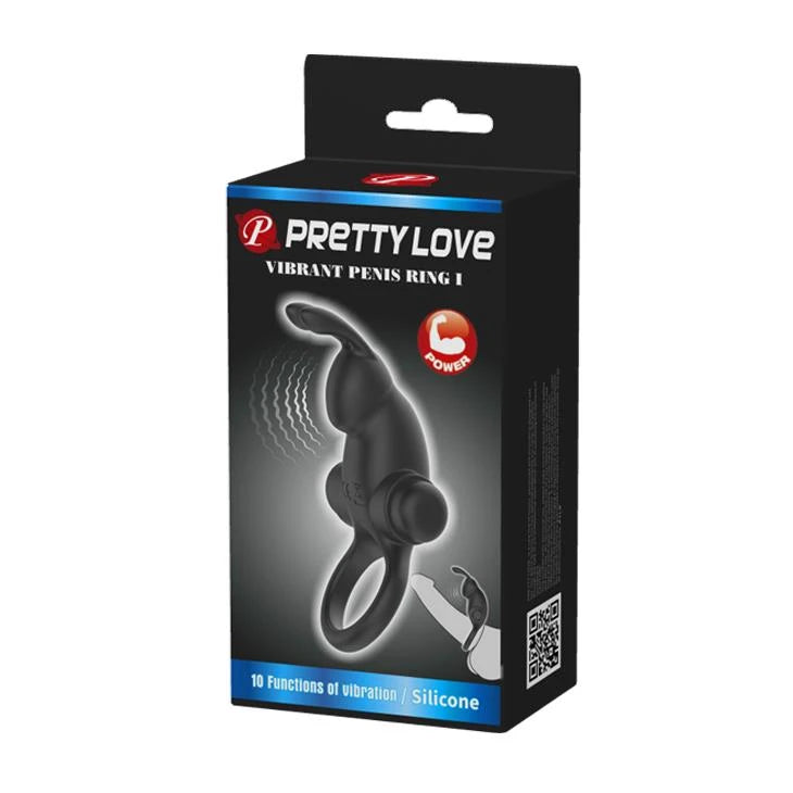 PRETTY LOVE - ANNEAU VIBRANT PÉNIS I Noir