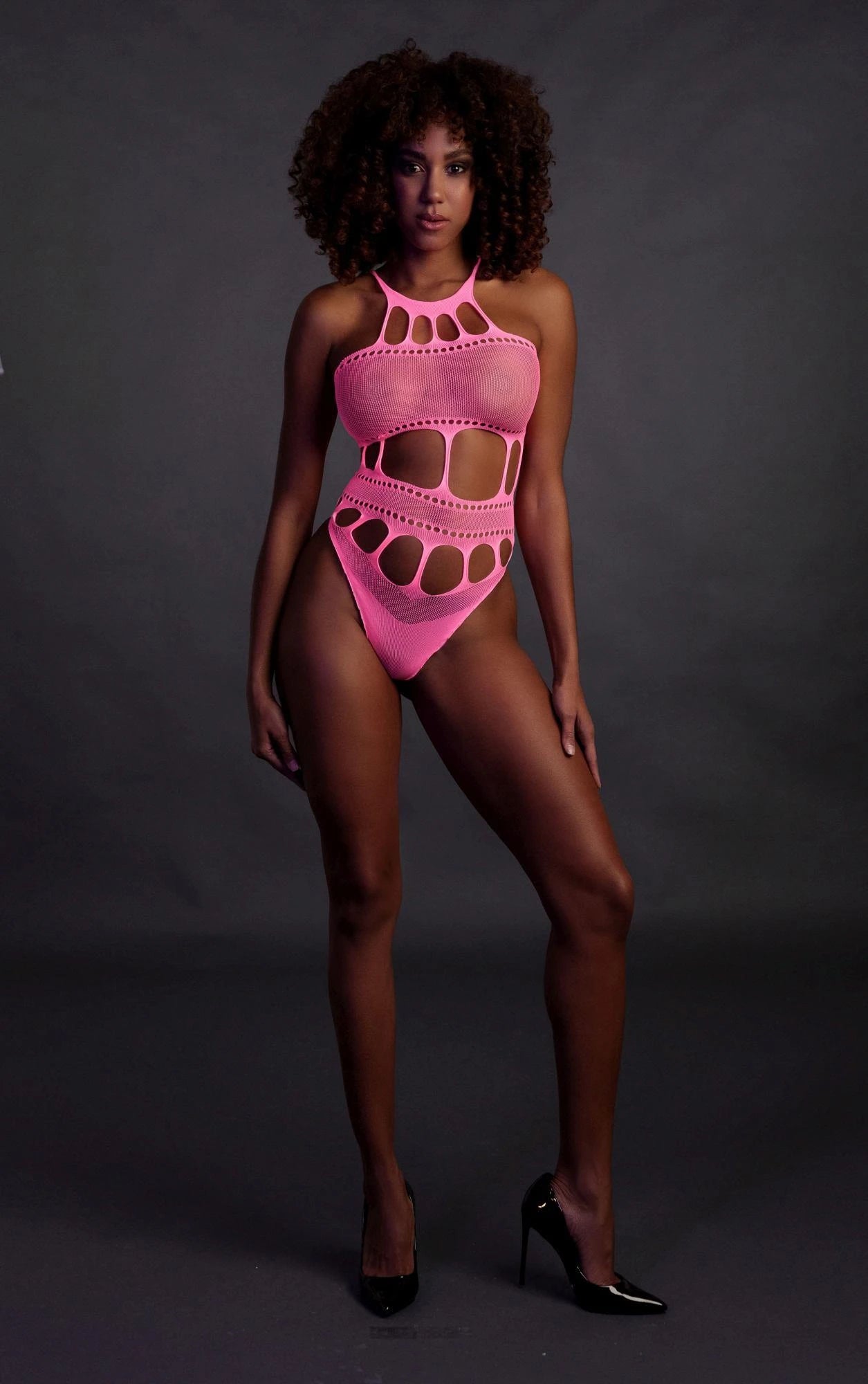 Body col Bardot - Rose fluo - XS/XL