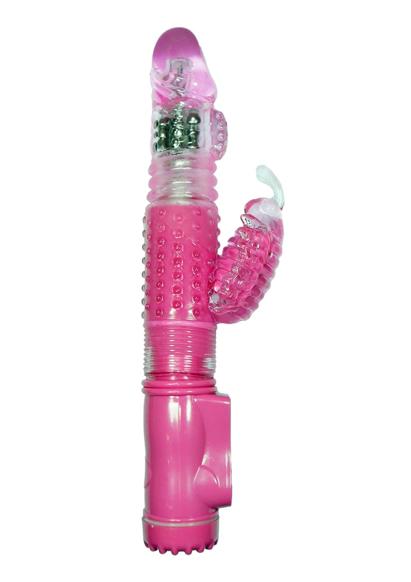 Vibreur Lapin, Vibration/Rotation/Haut-Bas 36 fonctions Rose