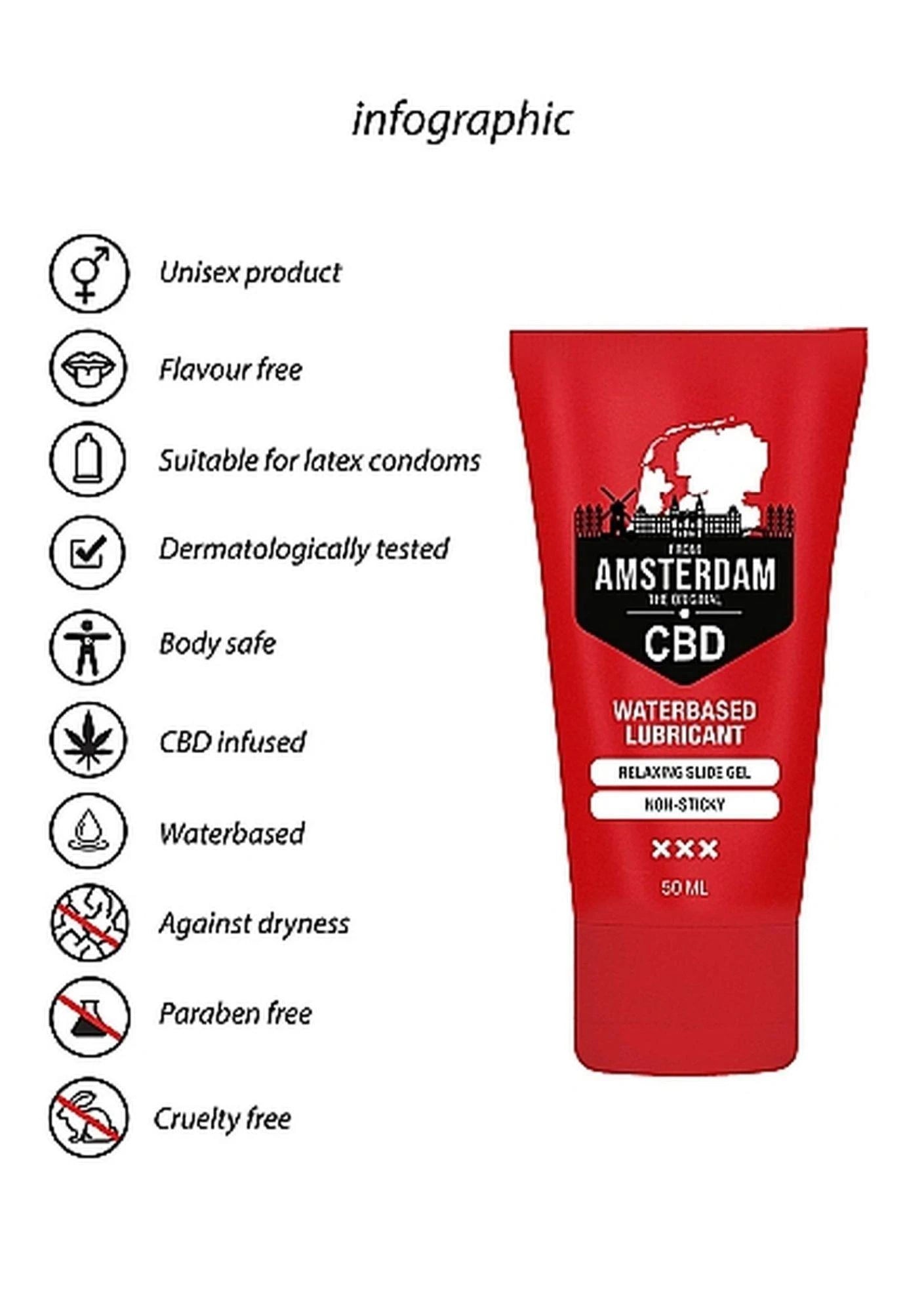 Original CBD from Amsterdam - Waterbased Lubricant - 2 fl oz / 50 ml