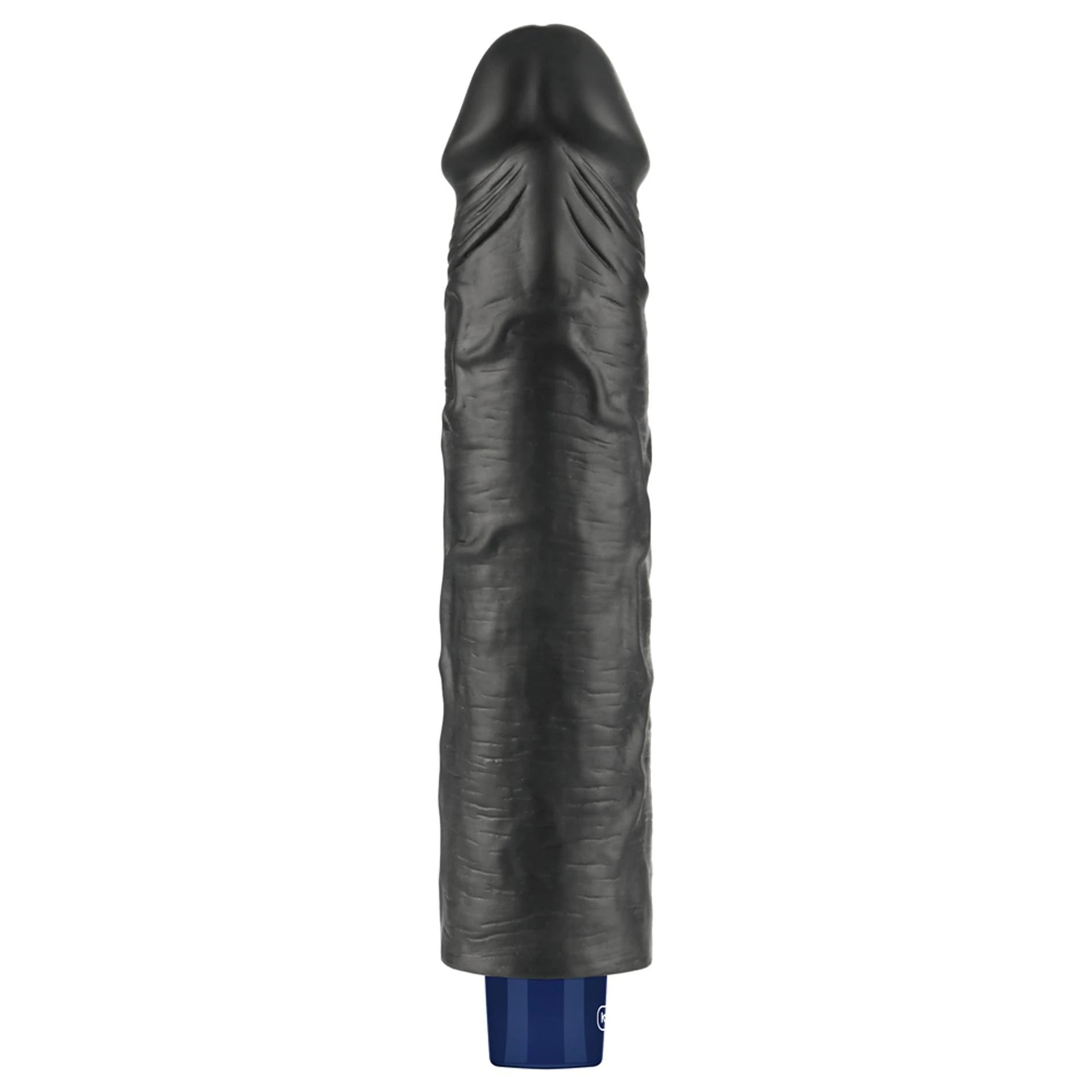 9.5" REAL SOFTEE Rechargeable TPE Vibrating Dildo(Black
