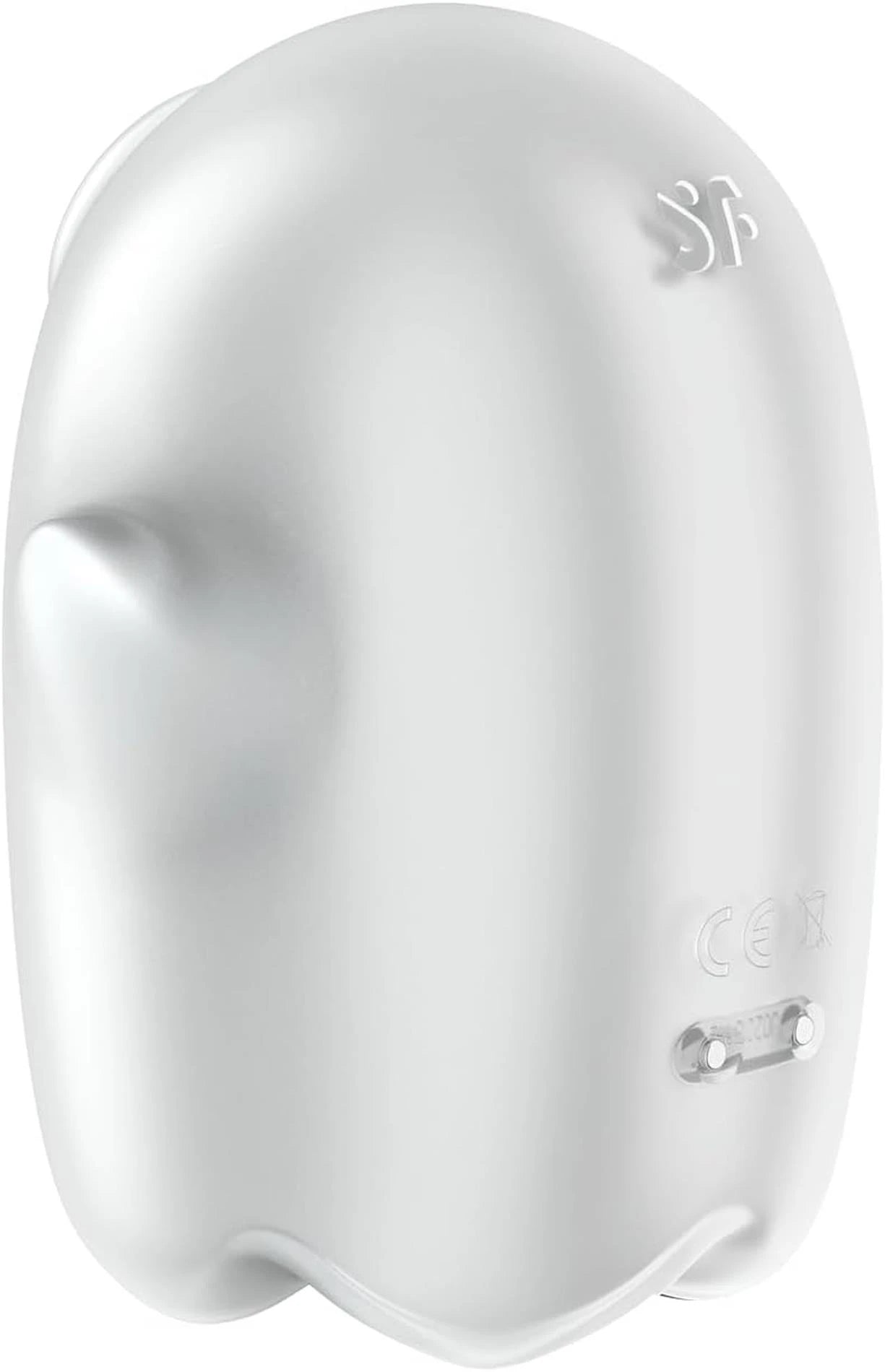 Glowing Ghost - Glow in the Dark - Double Air Pulse Vibrator - White