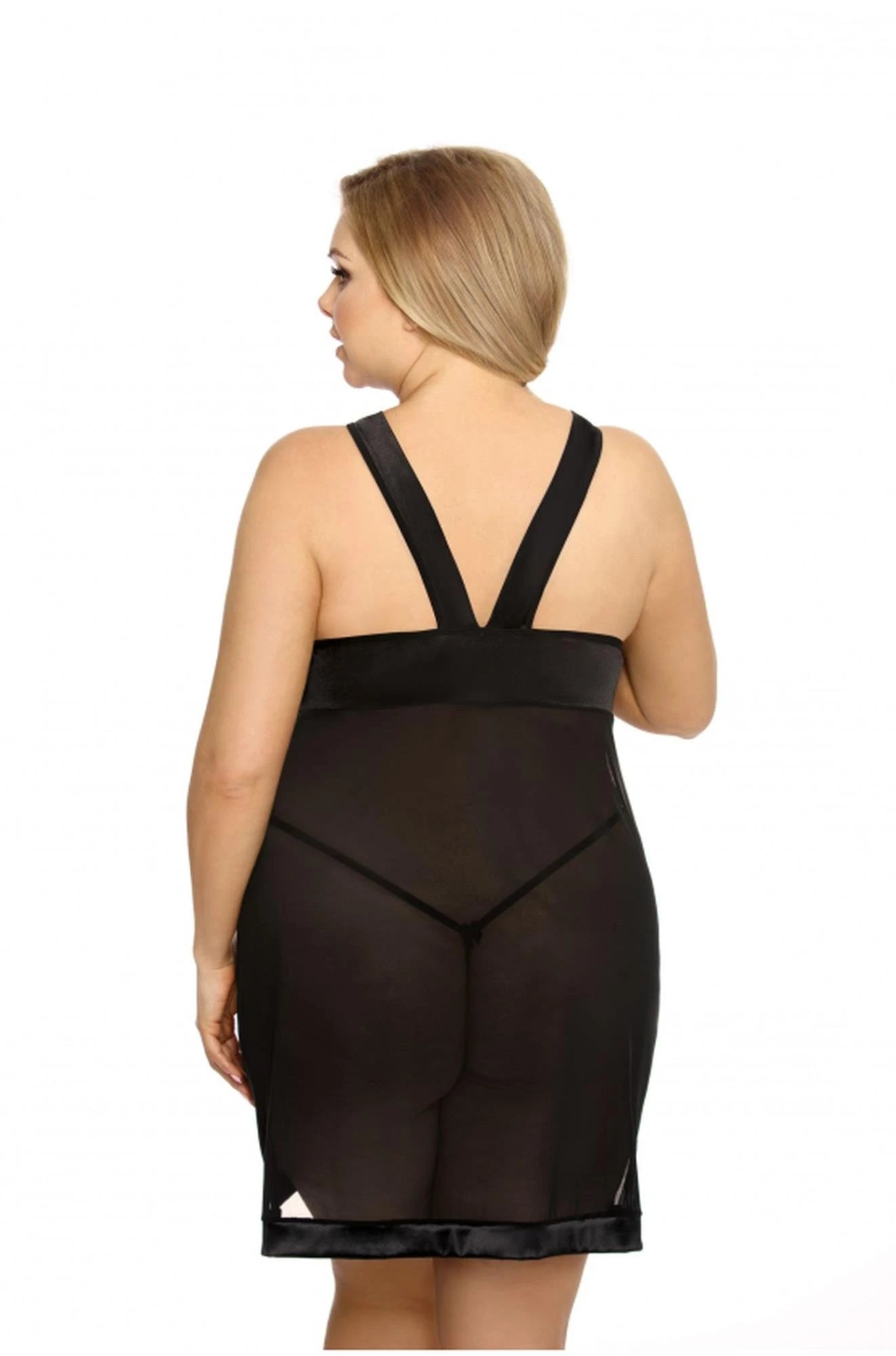 Samara chemise noire XL+ (czarna halka)