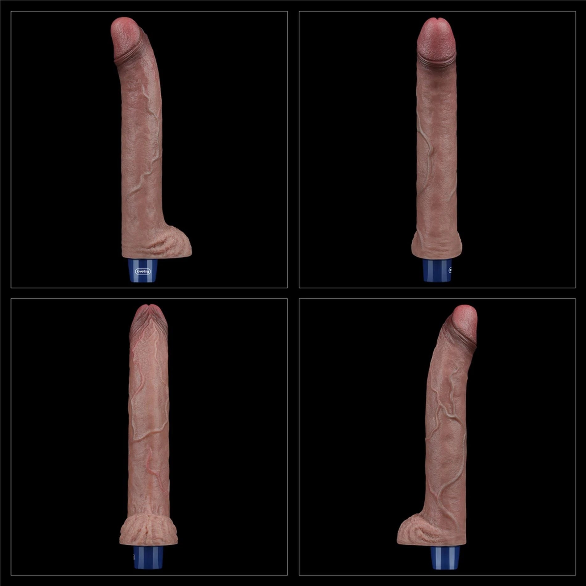 11" REAL SOFTEE Rechargeable Silicone Vibrating Dildo