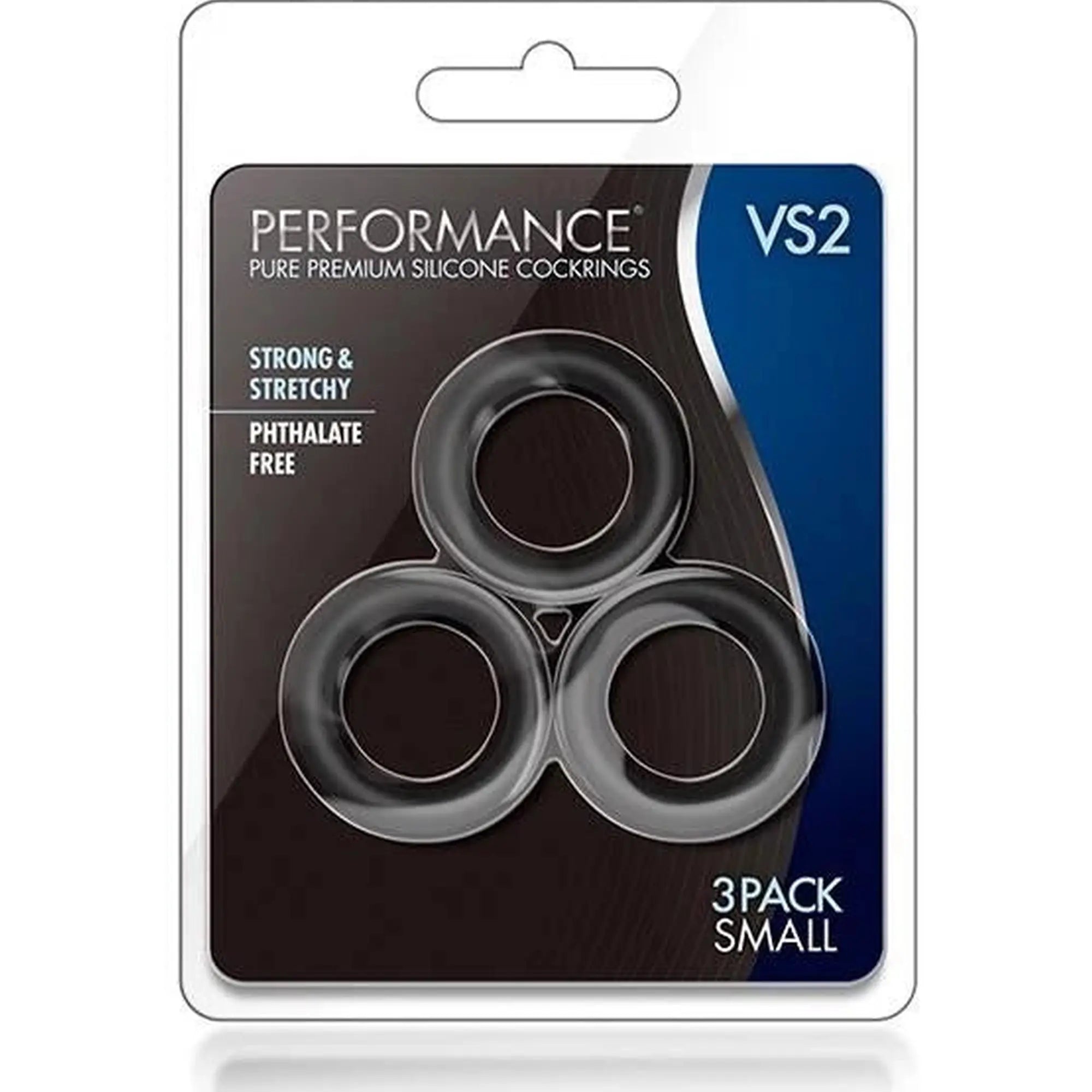 PERFORMANCE ANNEAUX PÉNIS VS2 PETITS NOIRS