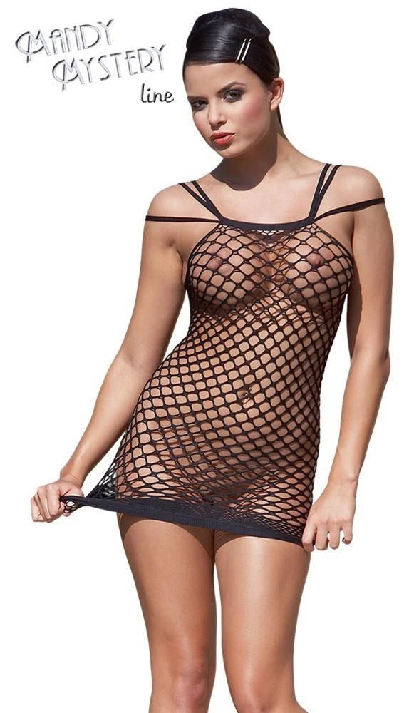 Robe résille à 3 bretelles S-L