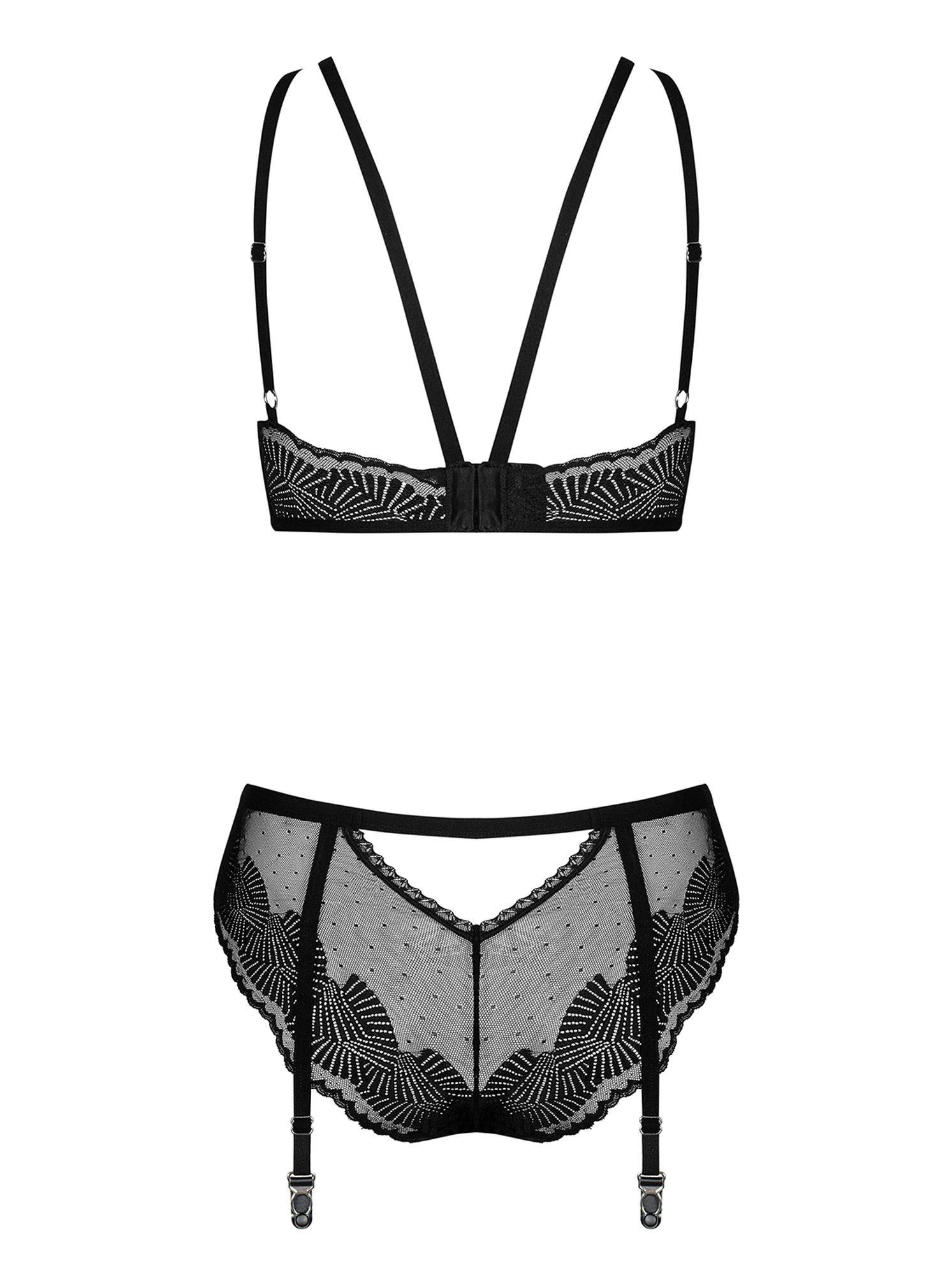 Lingerie-Allastia 2-piece set black L/XL