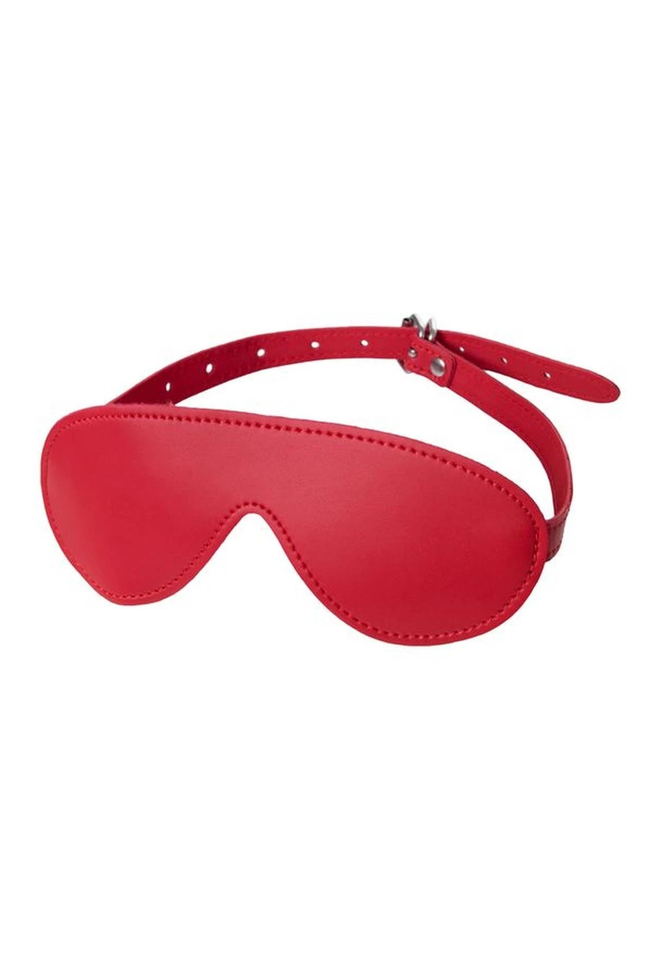Masque Anonymo, cuir PU, rouge, 65 cm