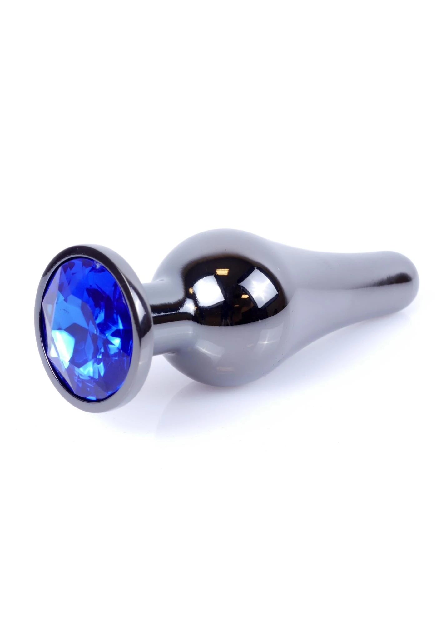 MyLove Toys - Bijoux BUTT PLUG Argent foncé - Bleu foncé