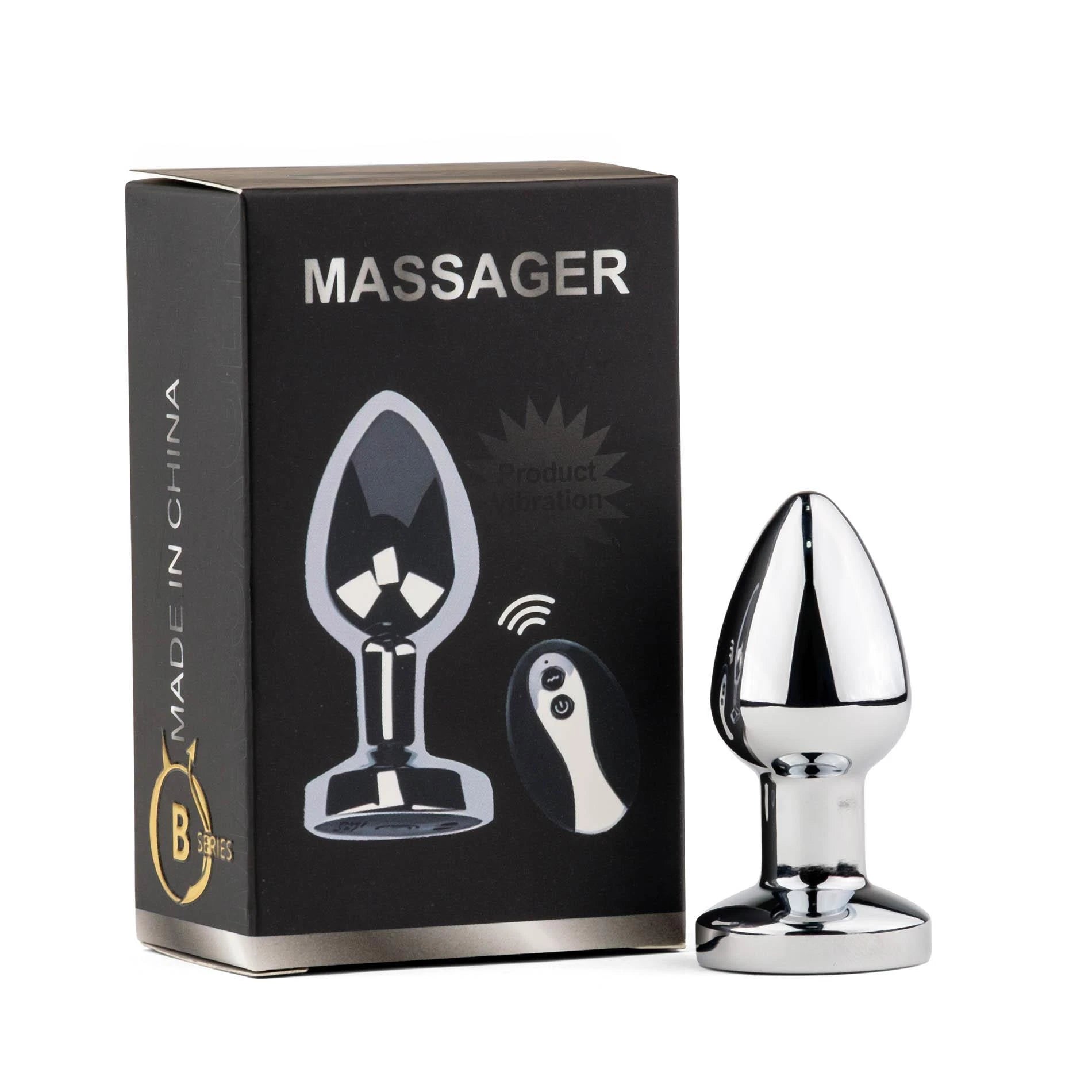 Metal Butt Plug S Vibrateur USB - Télécommande