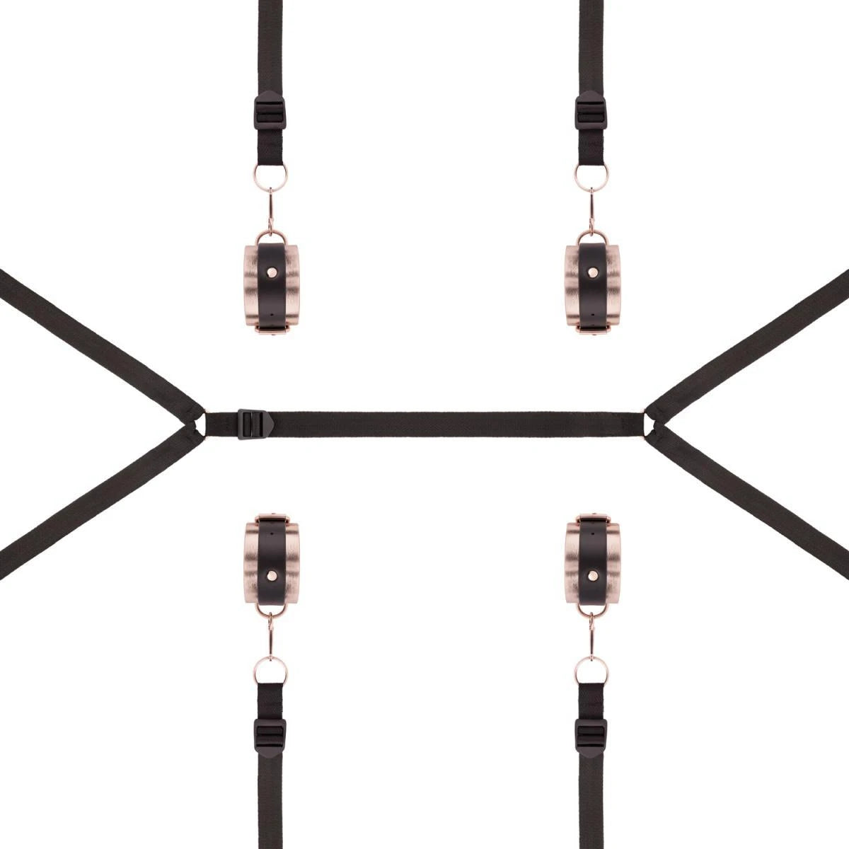 Rosy Gold - Under-Mattress Restraint Set - Black
