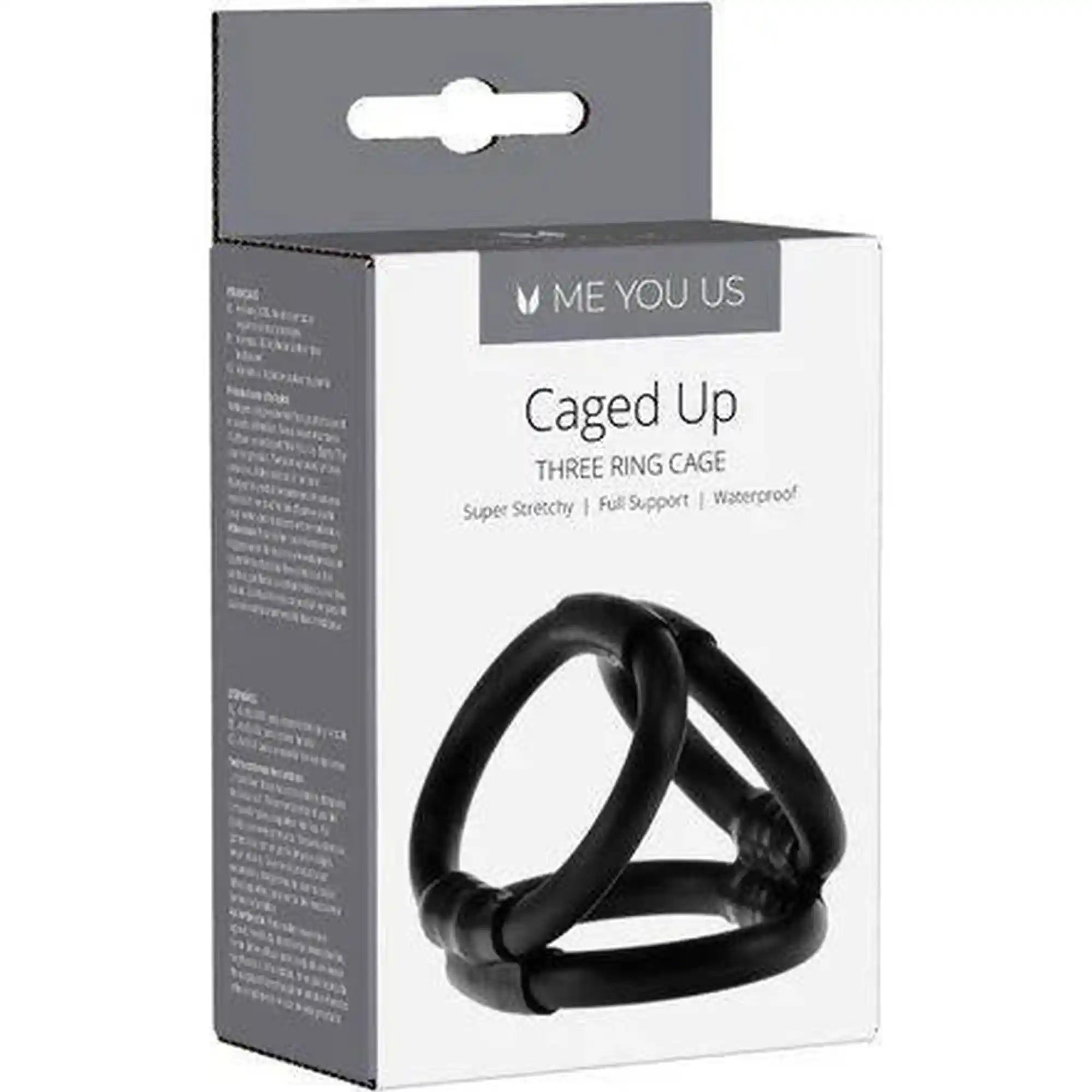 Pierścień- Me You Us Caged Up Cock Cage Black