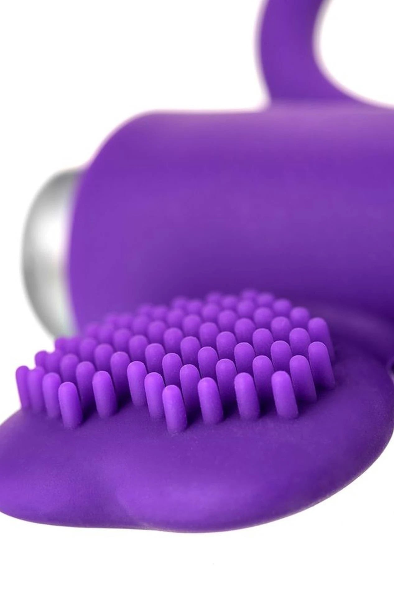 JOS PERY, Anneau vibrant à picots, silicone, violet, 9 cm