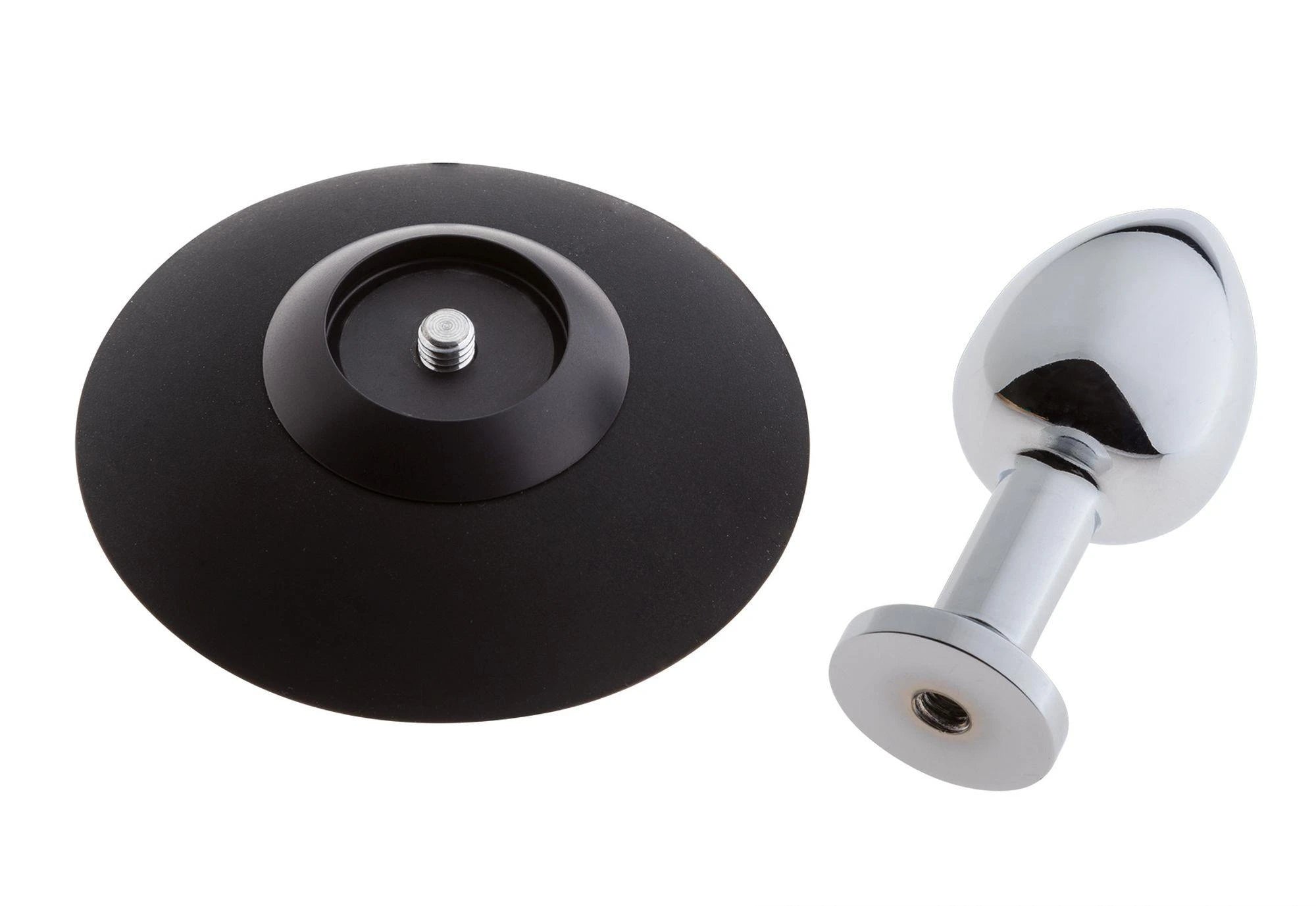 MALESATION Alu-Plug avec ventouse petite, chrome
