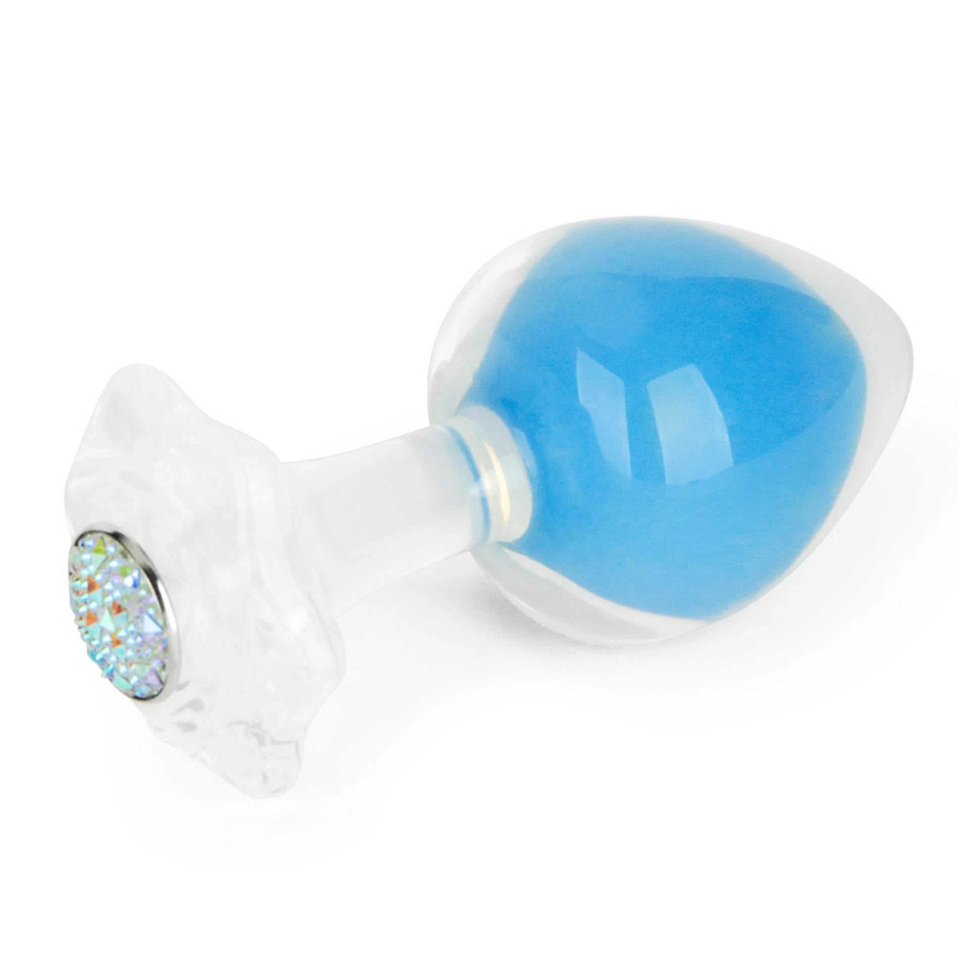 Gemoria Plug anal en silicone (brille dans le noir) - bleu