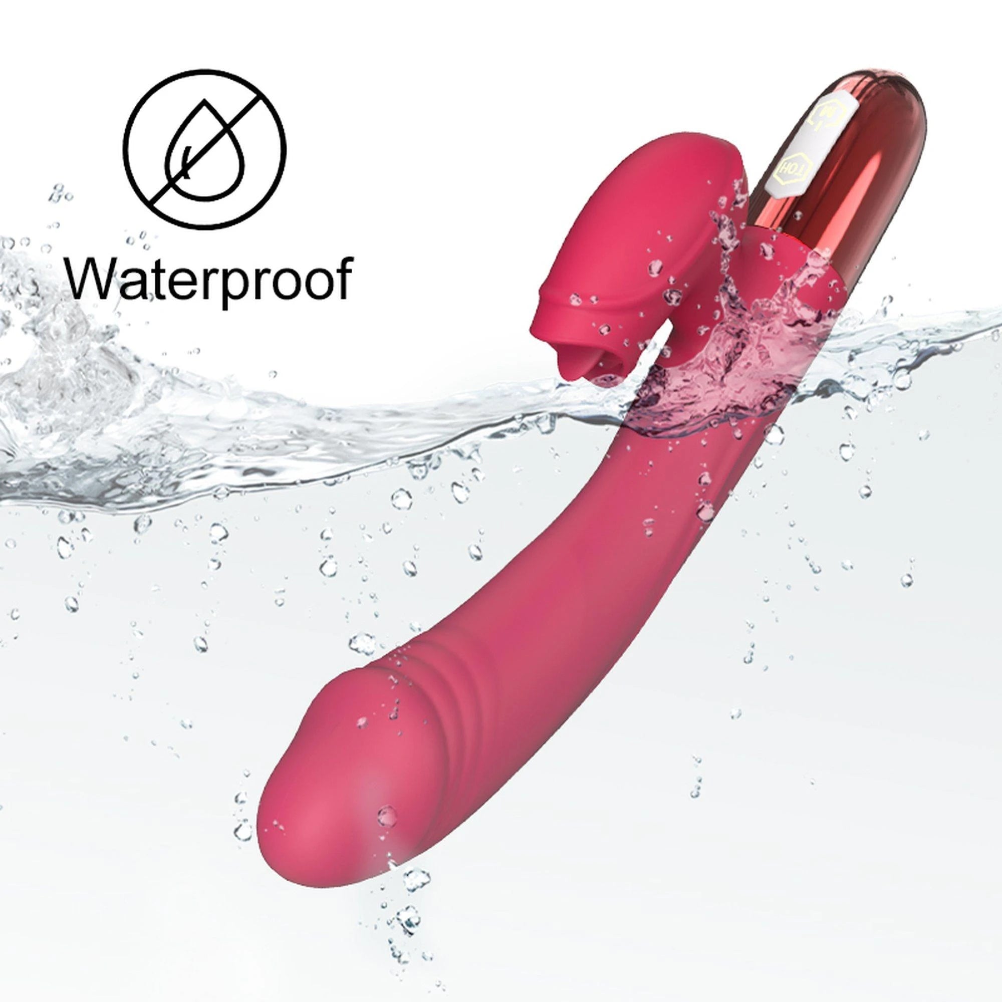 Vibromasseur - Vibromasseur en silicone USB, 10 modes de vibration, Chauffant