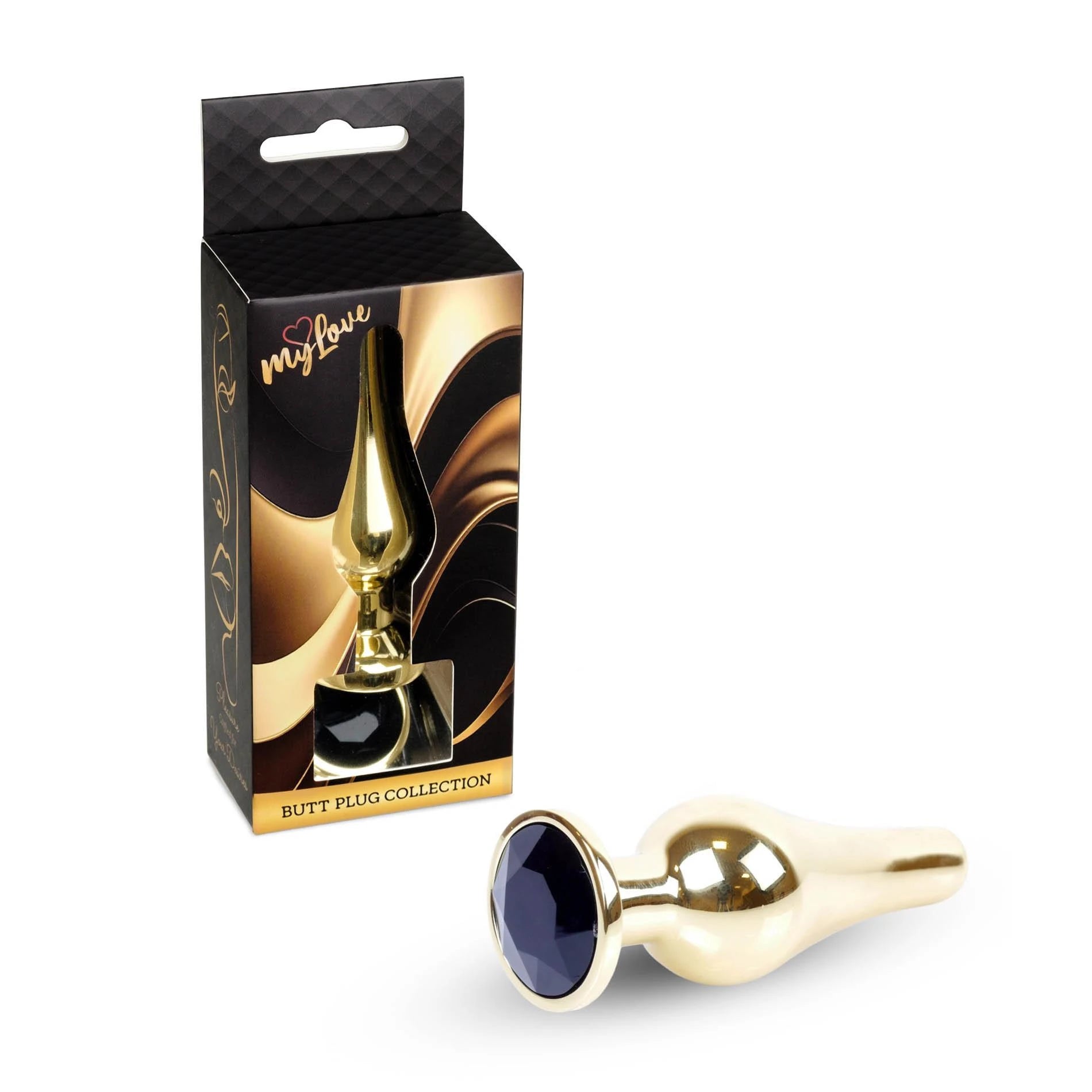 MyLove Toys - Bijoux BUTT PLUG Doré - Noir