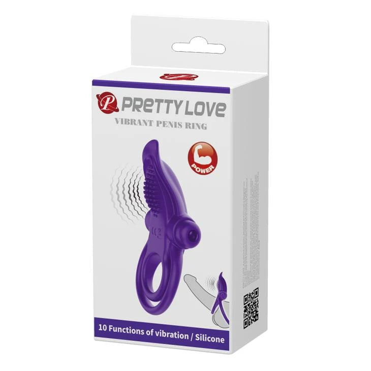 PRETTY LOVE - ANNEAU PÉNIS VIBRANT Violet- 10 fonctions de vibration