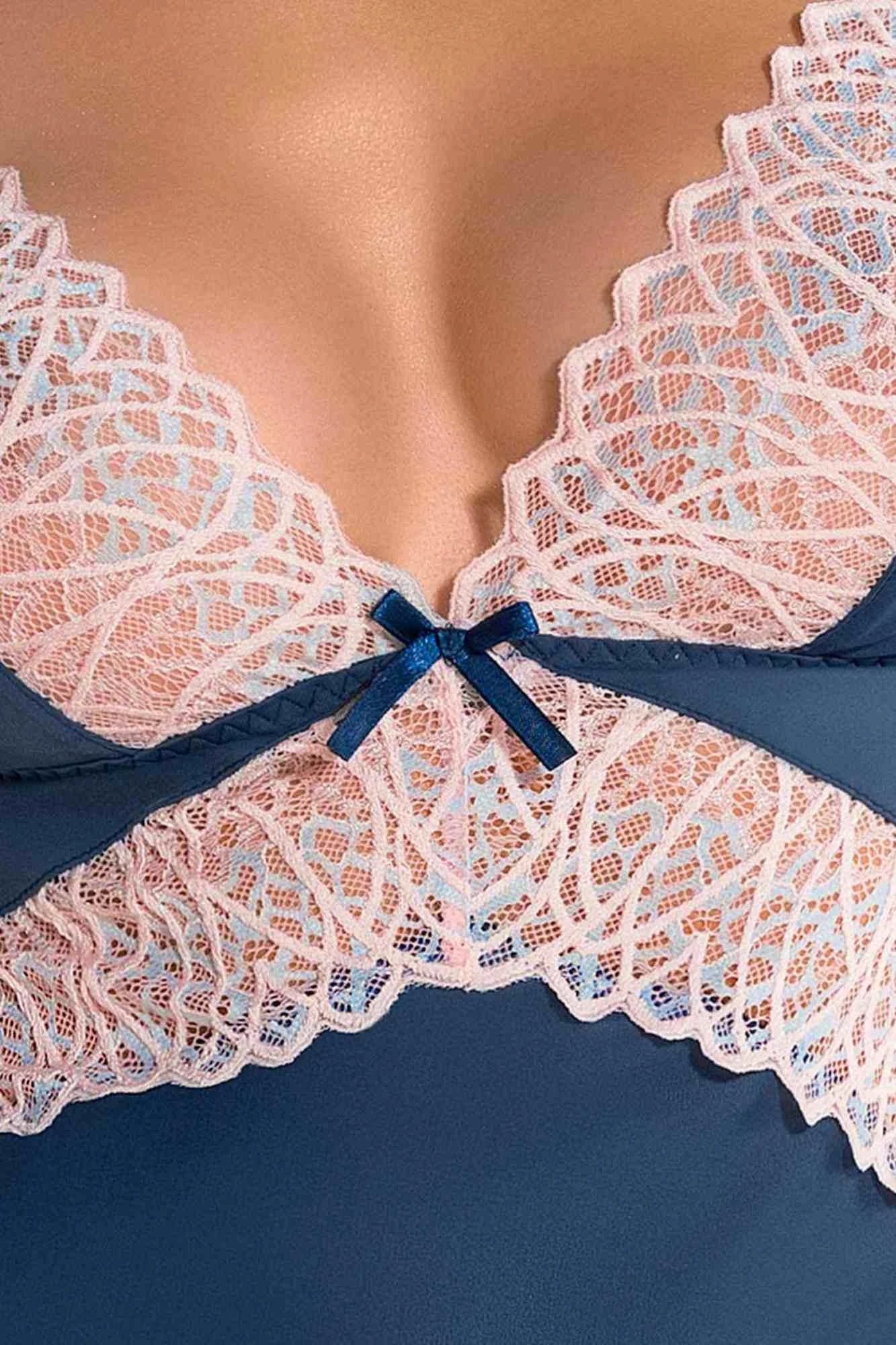 Lingerie-SELINA CHEMISE navy blue XXL/XXXL - Casmir