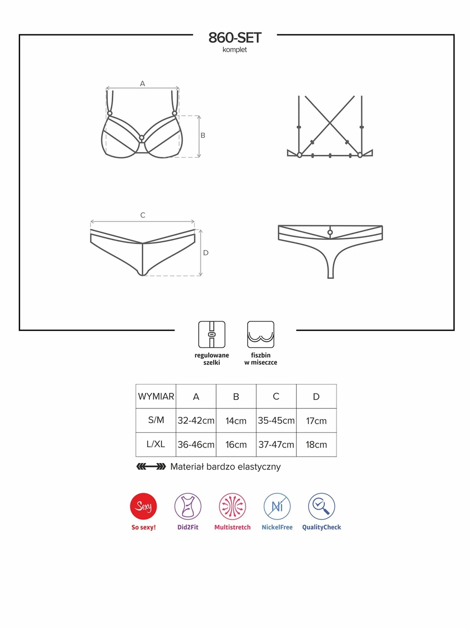 Lingerie-860-SET-3 2-piece set red L/XL