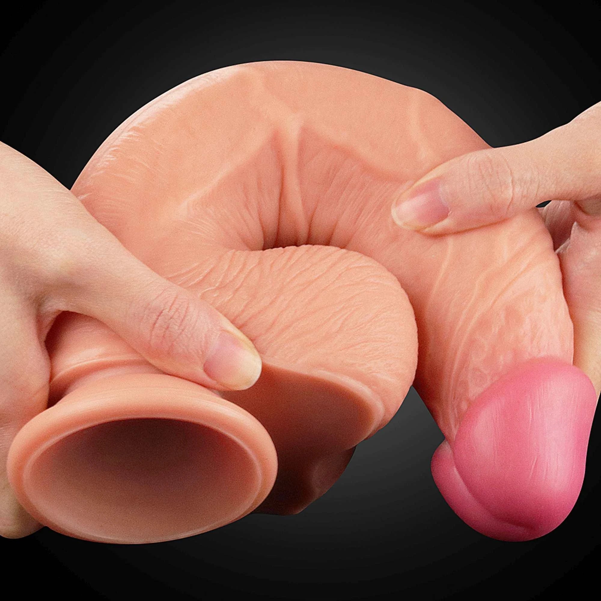 10″ Dual Layer Platinum Silicone Cock
