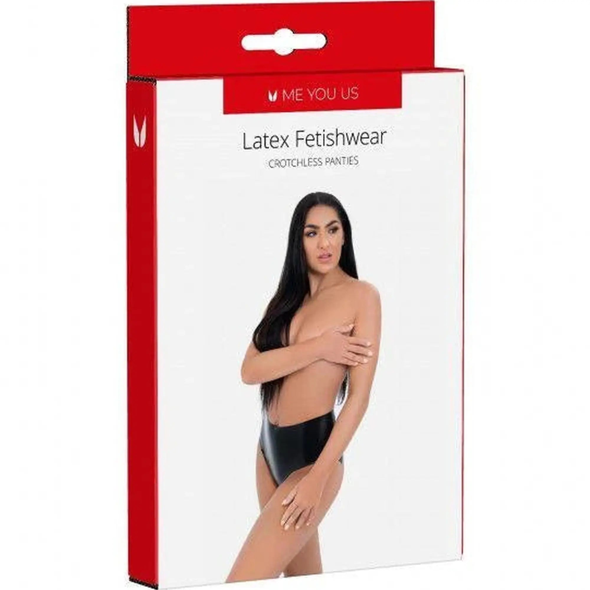 Me You Us Latex Crotchless Panties Small