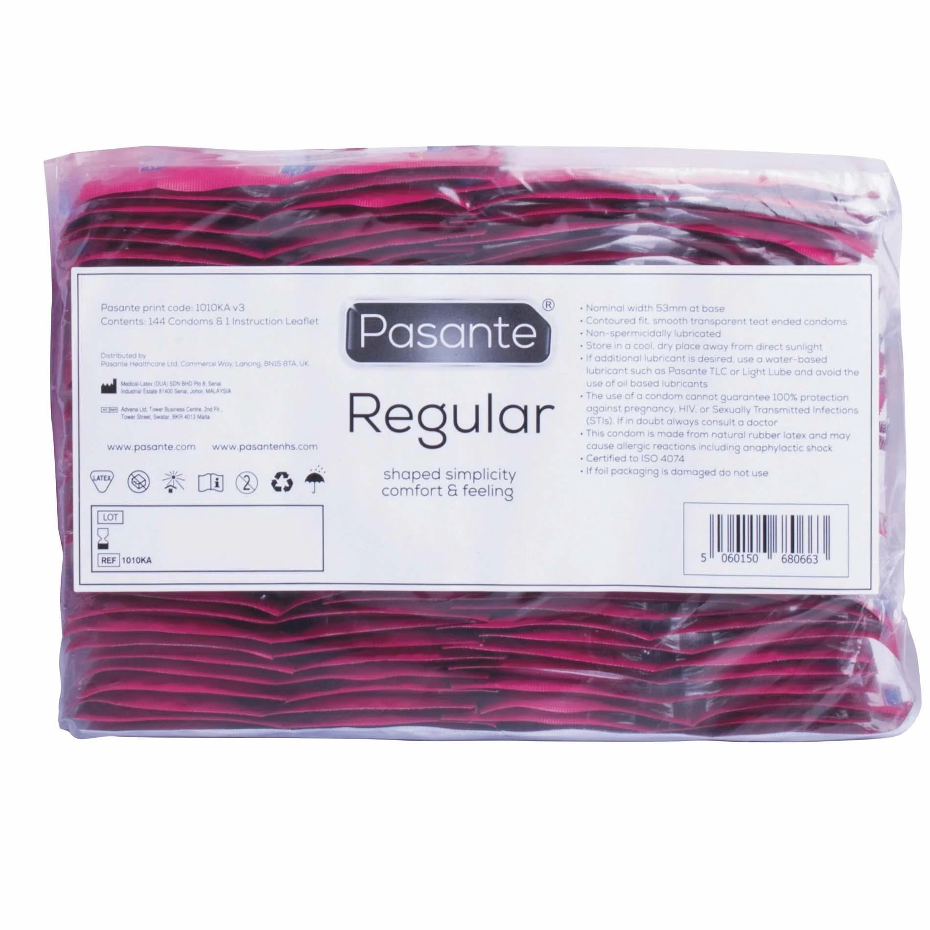 Préservatifs Pasante Regular en vrac 144 unités