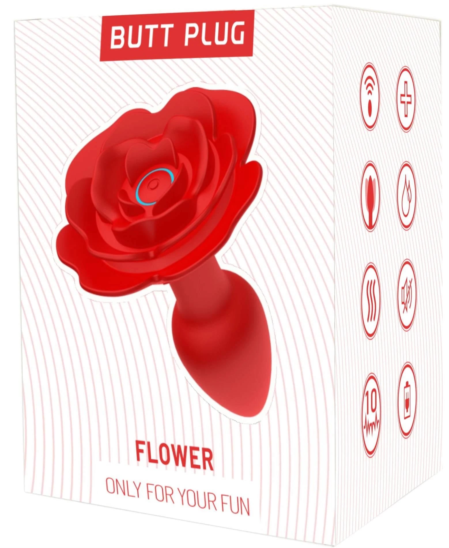 Rose bouchon anal rotatif