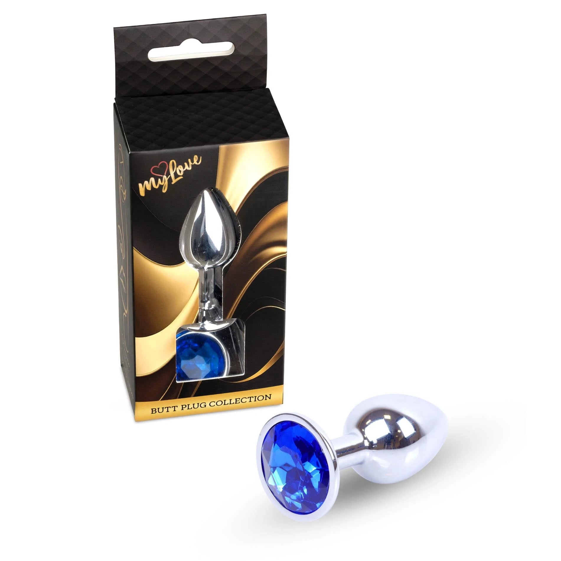 MyLove Toys - Jewellery Silver PLUG - Dark Blue