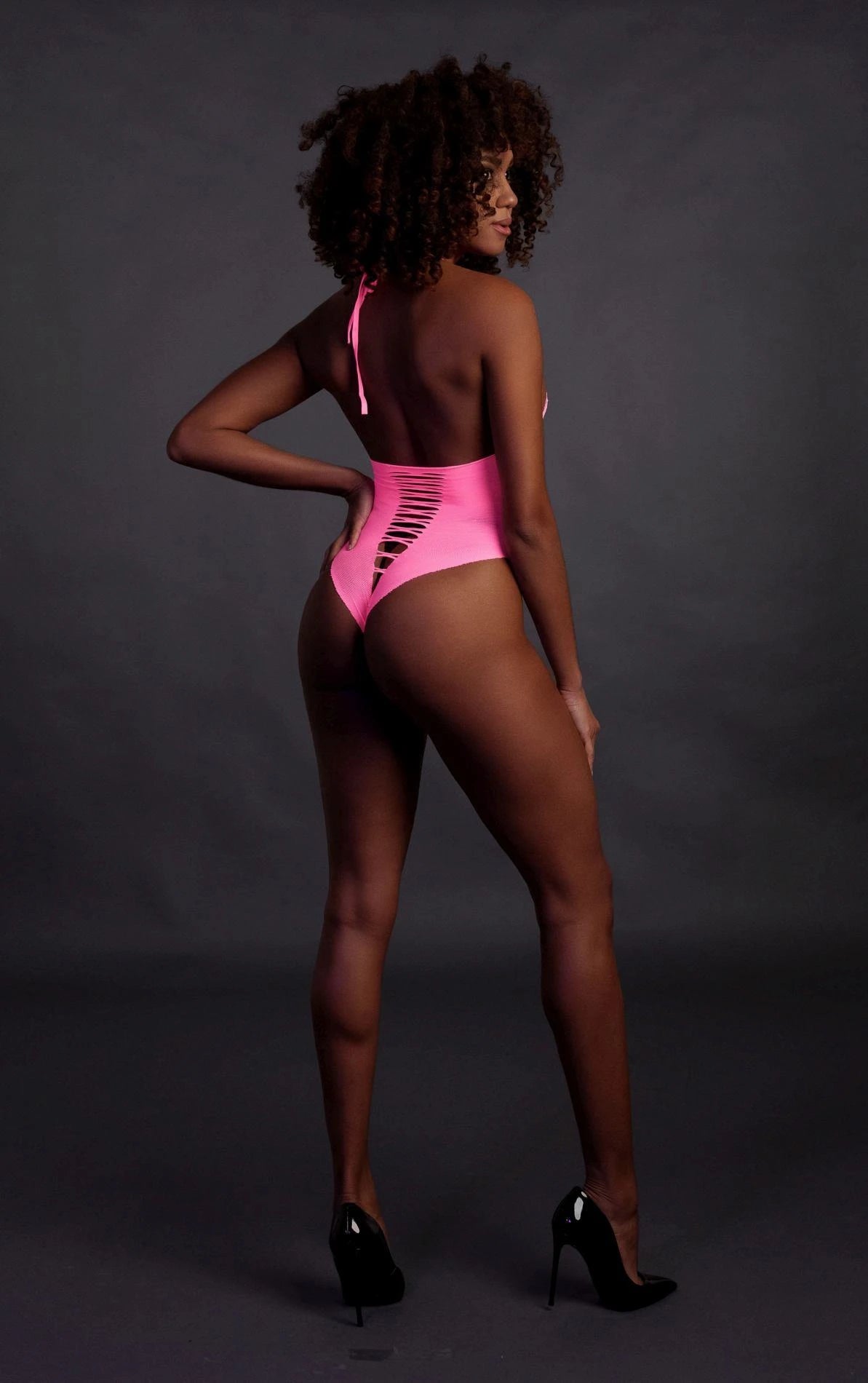 Body échancré - Rose fluo - XS/XL