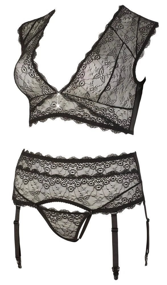 Ensemble en dentelle noir L