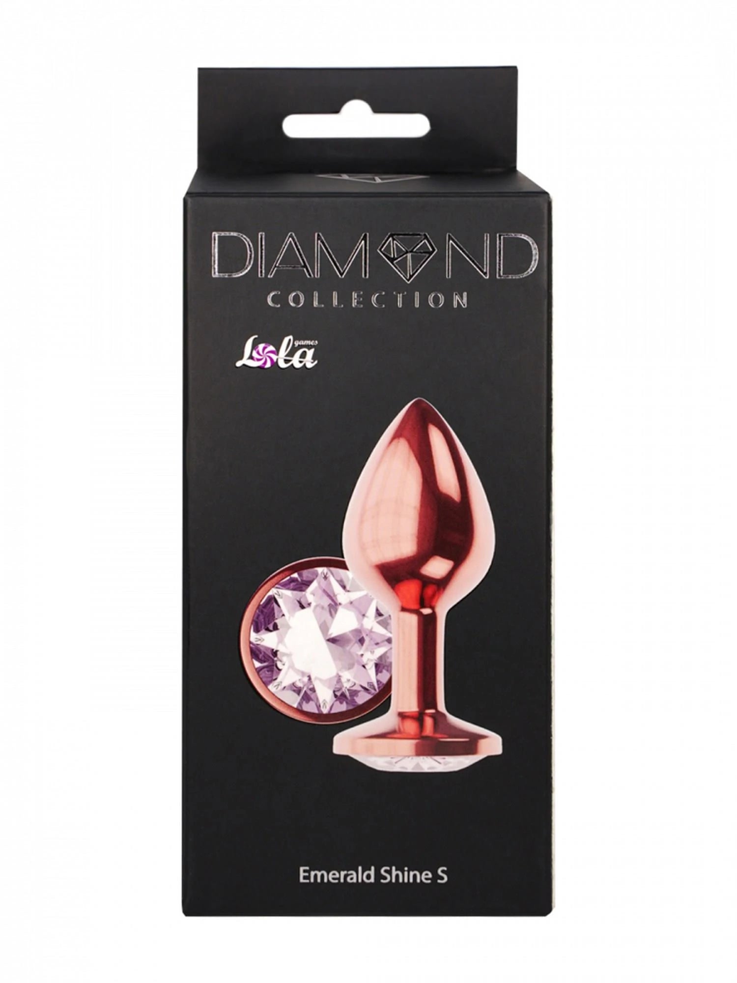 Plug-Butt Plug Diamant Pierre de Lune Brillance S Or Rose