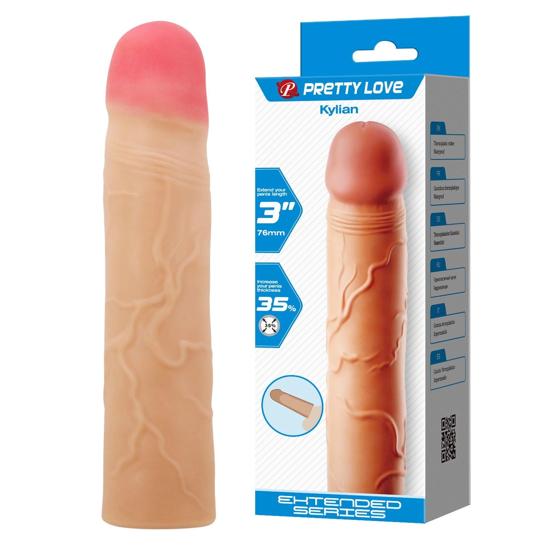 PRETTY LOVE - Kylian Flesh, Prolongez votre pénis de 3'' (76mm)