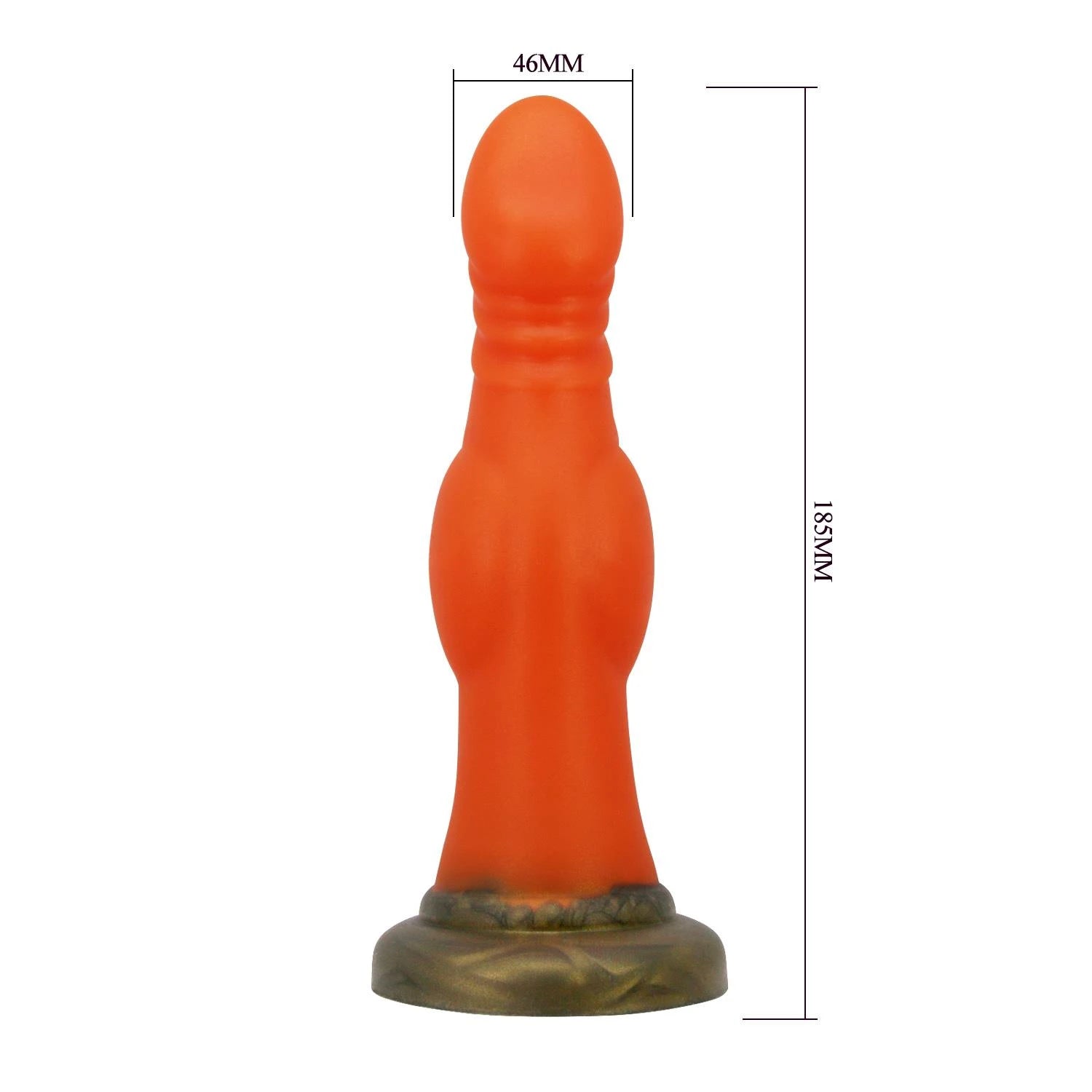 Power Monsters Blazeheart Charger – Gode en silicone strié monstre de 18,5 cm