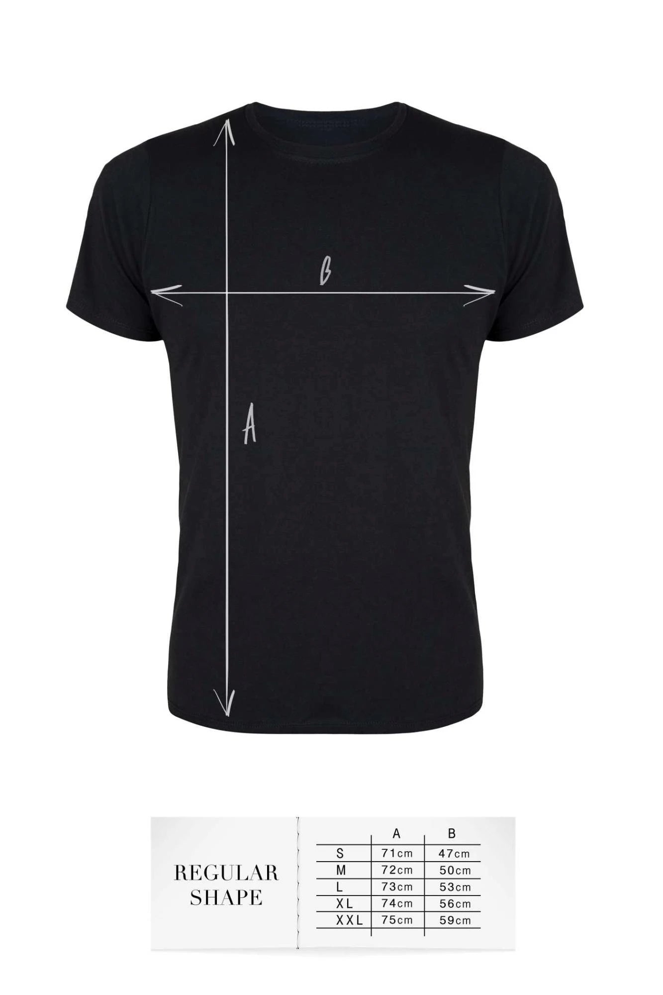 Men's black T-shirt M regular