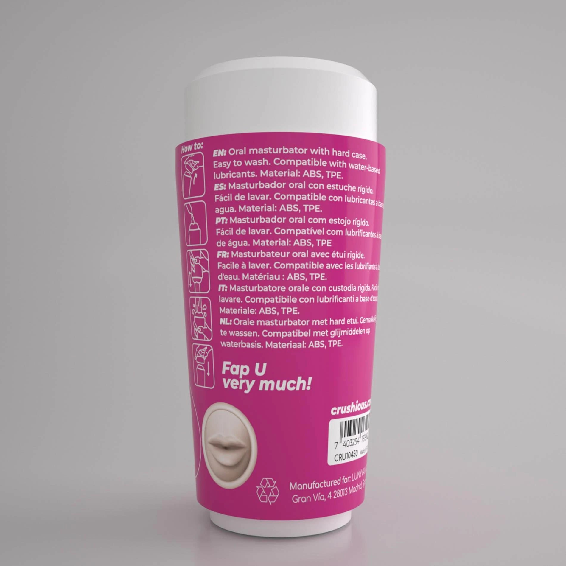 Fappucino Sweet Kiss - Oral Masturbator Cup - Pink