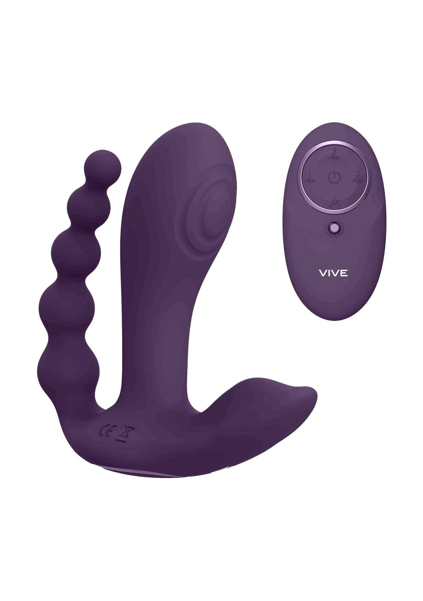 Kata - Pulse Wave  Vibrating Double Penetration Vibrator - Purple