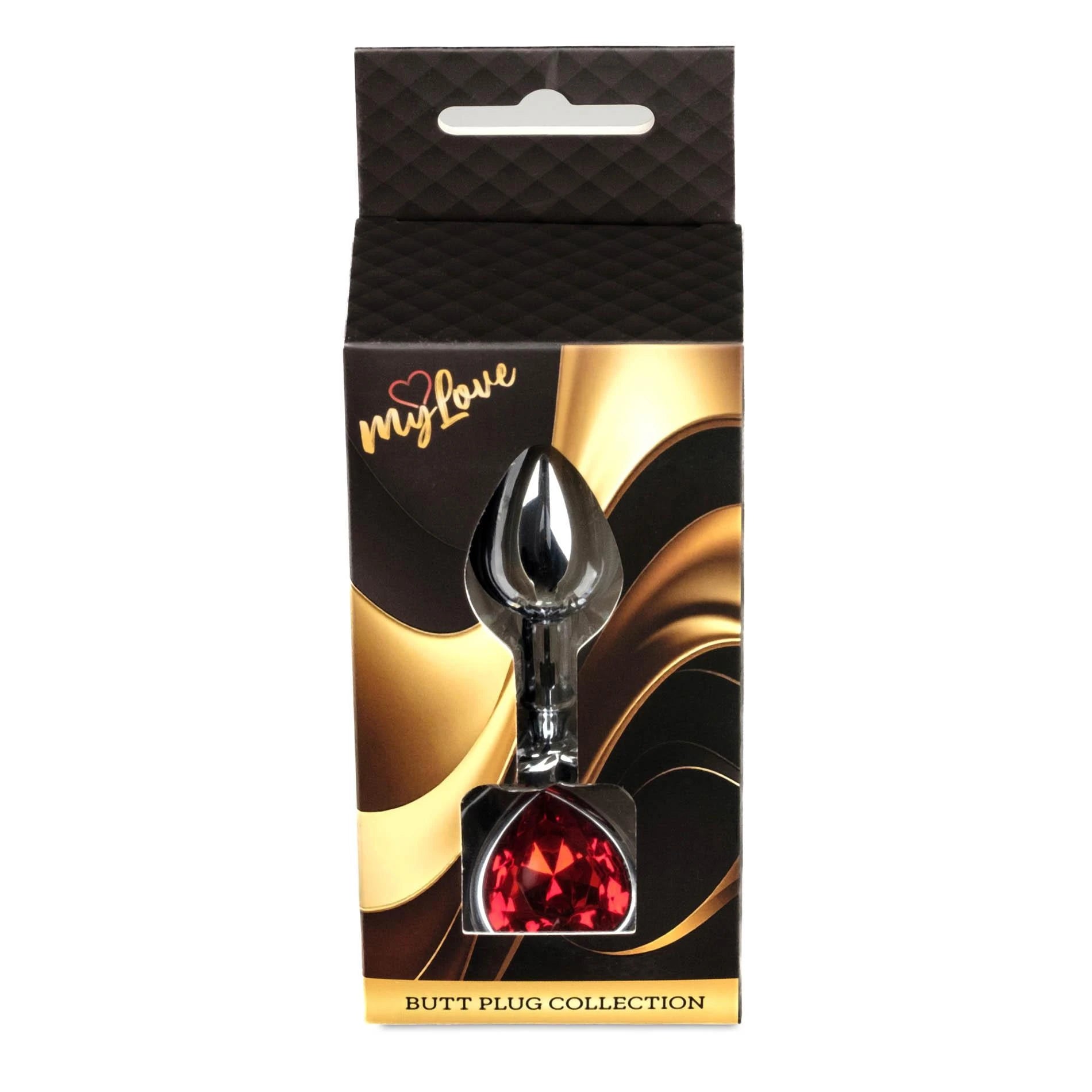 MyLove Toys - Bijoux Coeur PLUG Argent - Rouge
