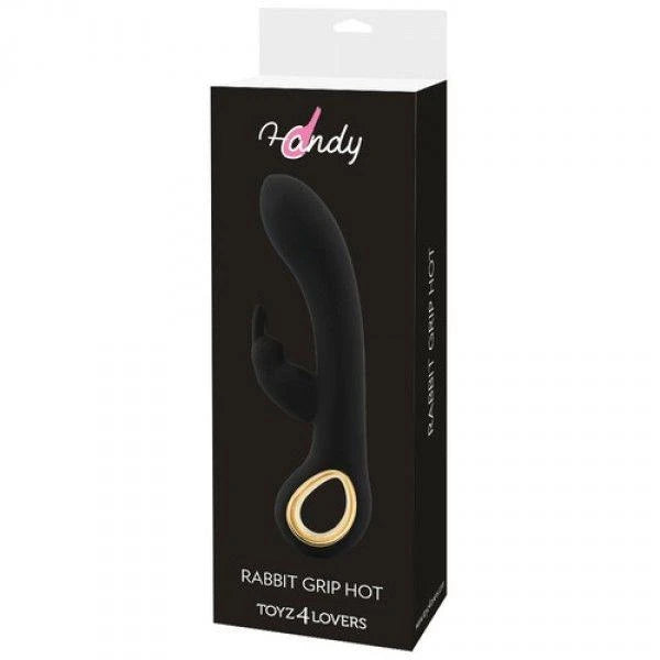 Vibrateur - VIBRATEUR RABBIT CHAUFFANT HANDY RABBIT GRIP HOT NOIR