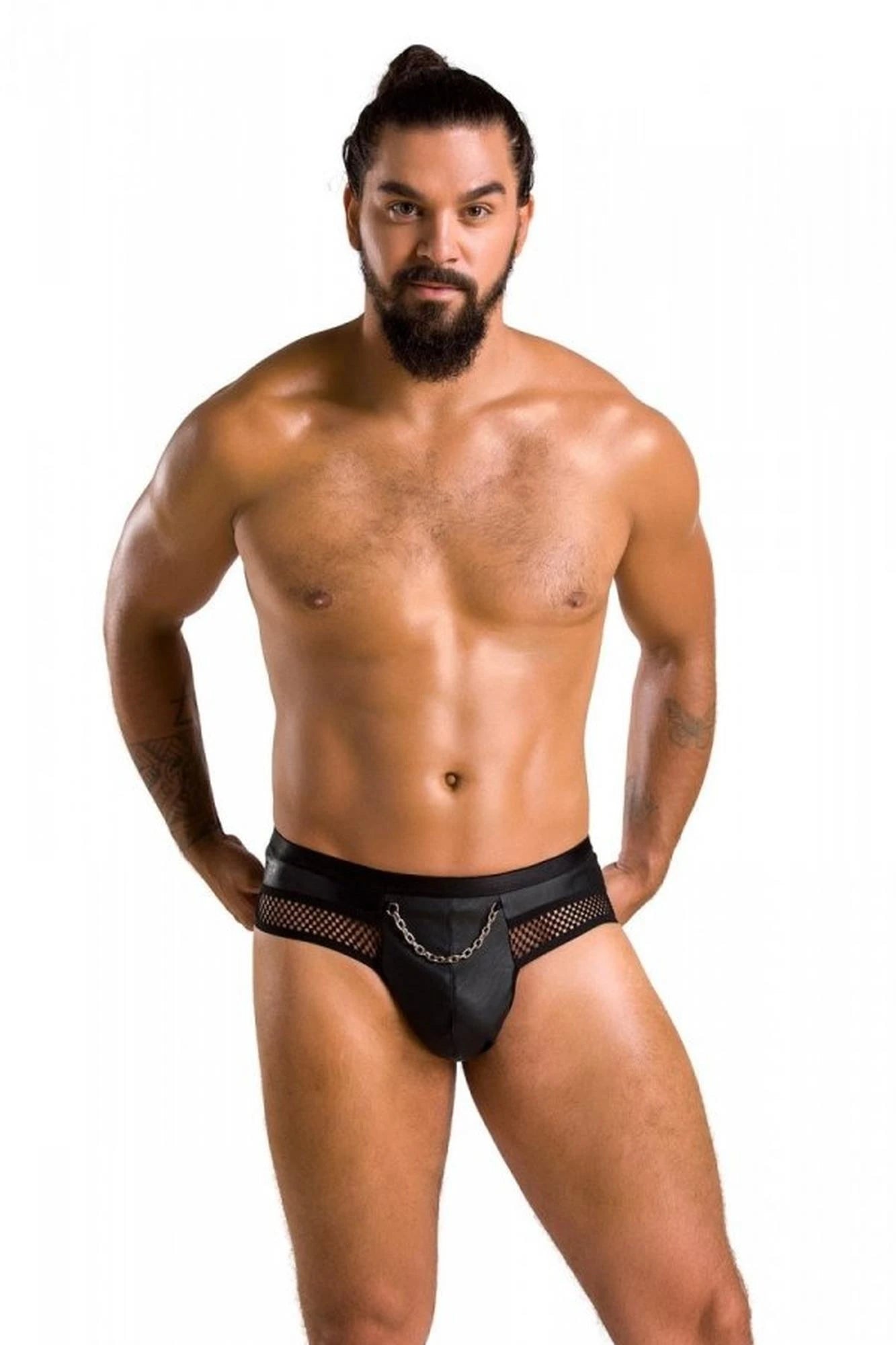 030 SLIP OUVERT TOM noir S/M - Passion