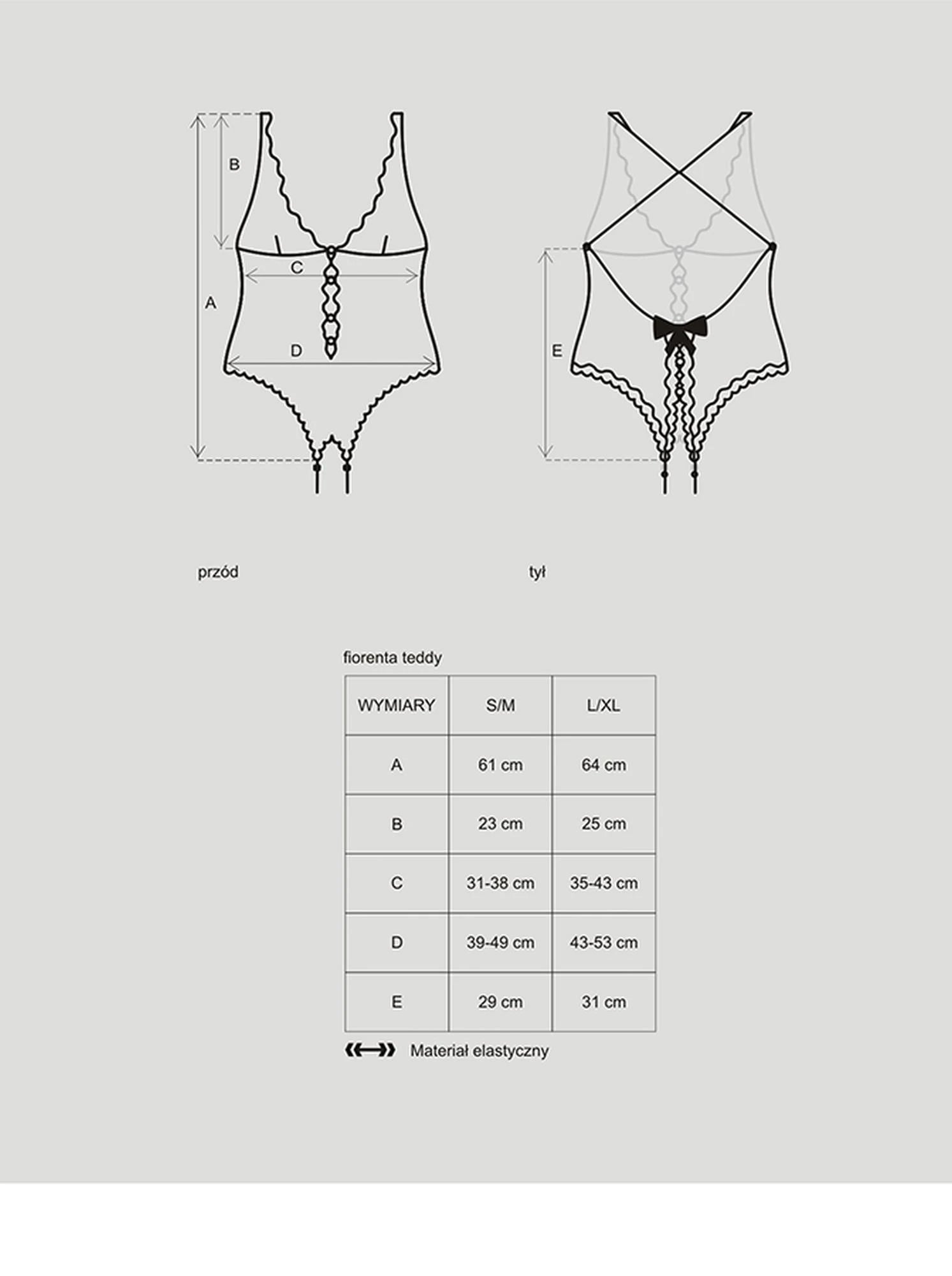 Lingerie-Body Fiorenta T.S/M
