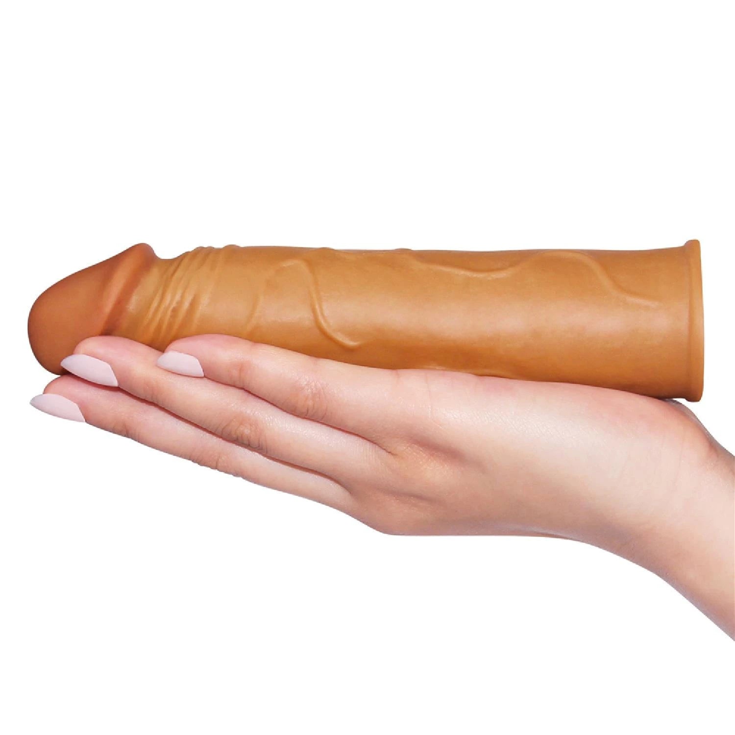 Add 1″ Pleasure X Tender Penis Sleeve Brown