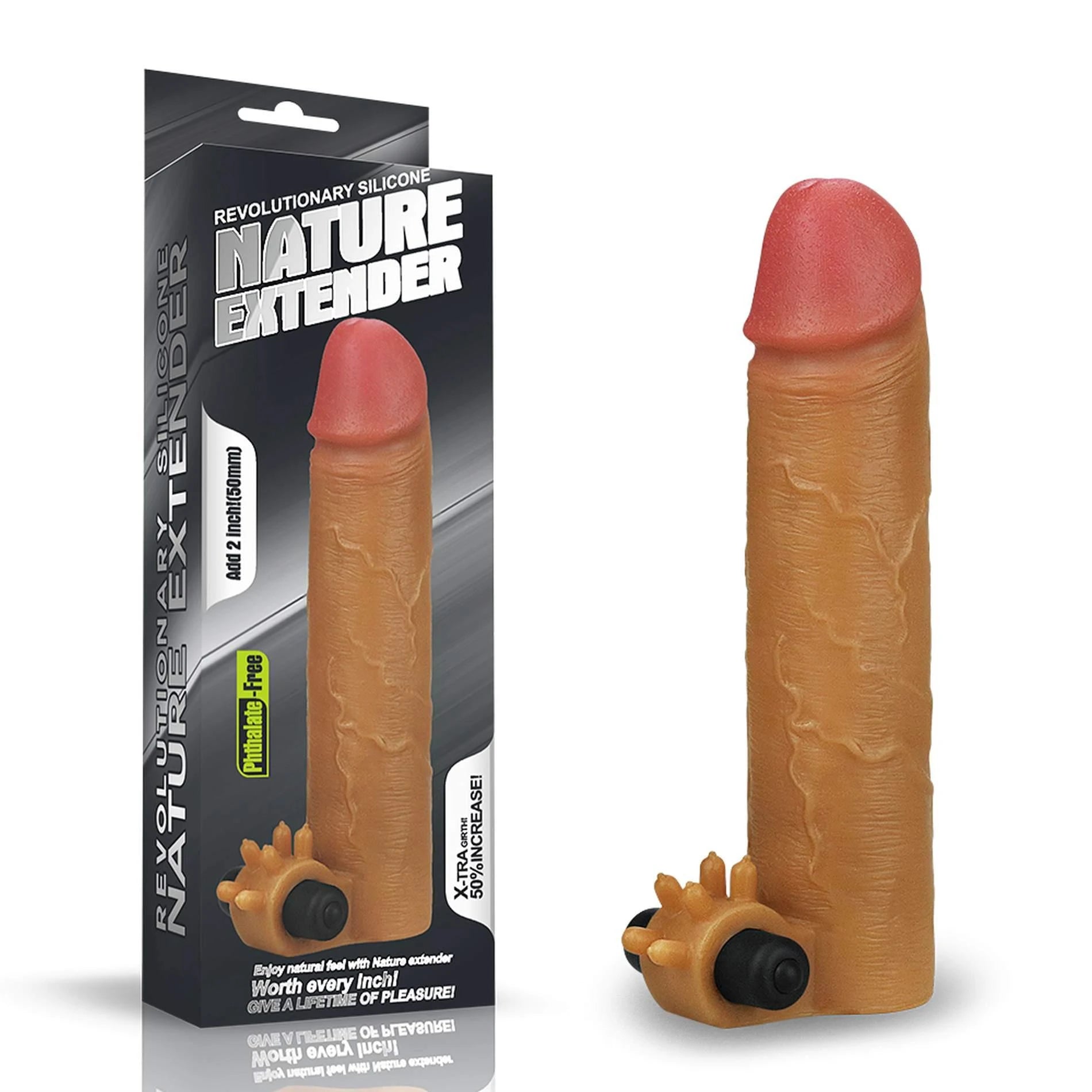 Add 2" Vibrating Silicone Extender