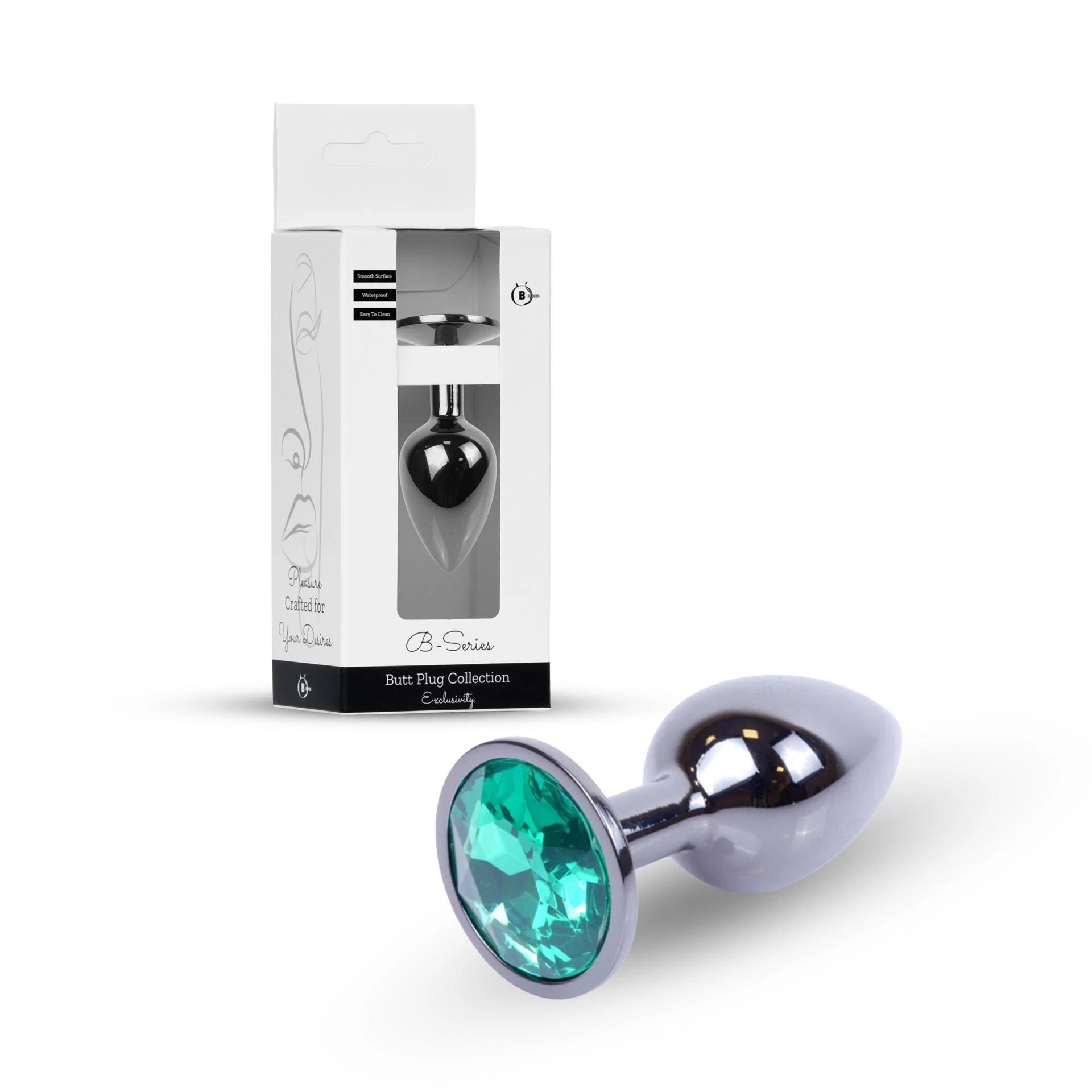 Plug-Jewellery Dark Silver PLUG- Green