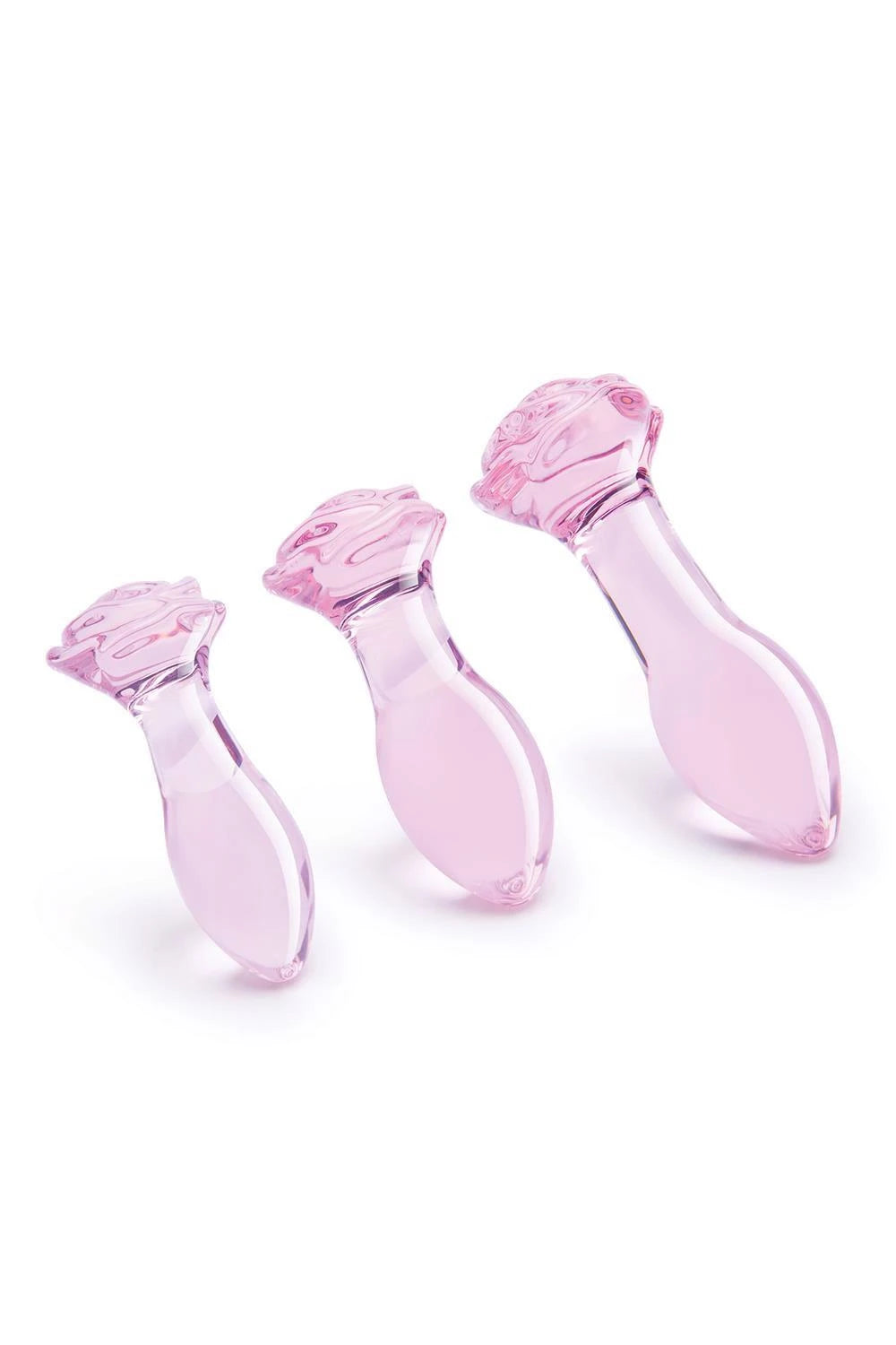 ENSEMBLE D'ENTRAÎNEMENT ANAL ROSEBUD EN VERRE GLAZÉ