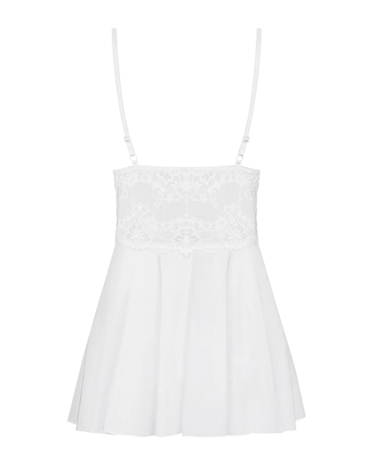 Bielizna-810-BAB-2 babydoll i stringi biała L/XL