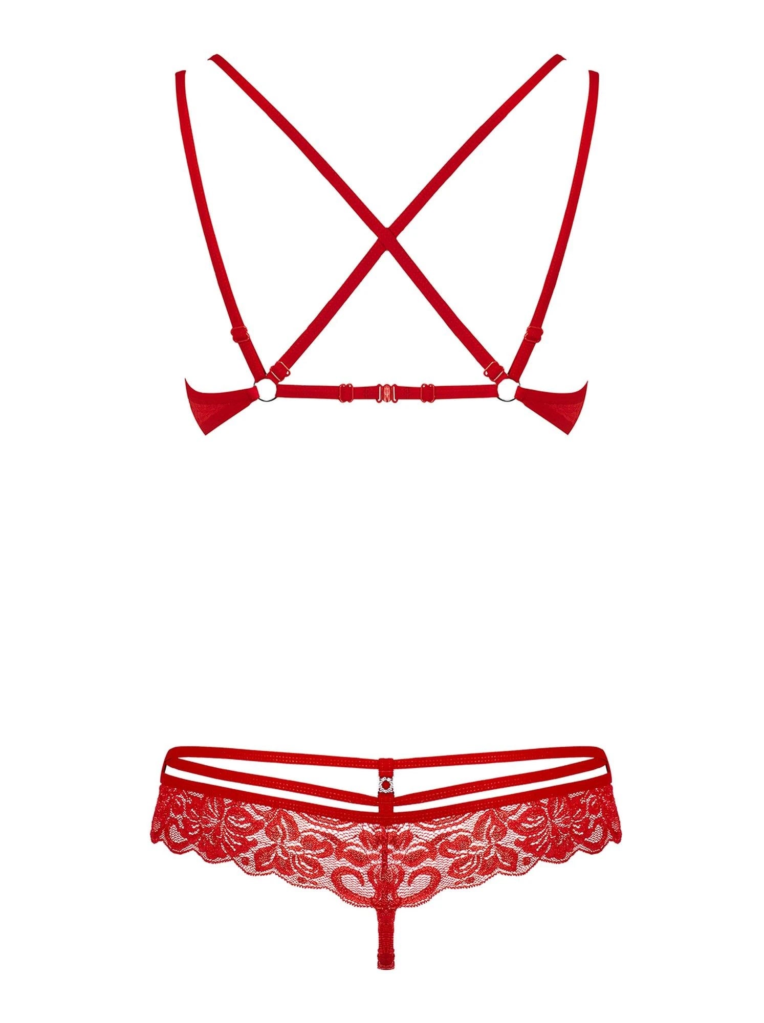 Lingerie-860-SET-3 2-piece set red L/XL
