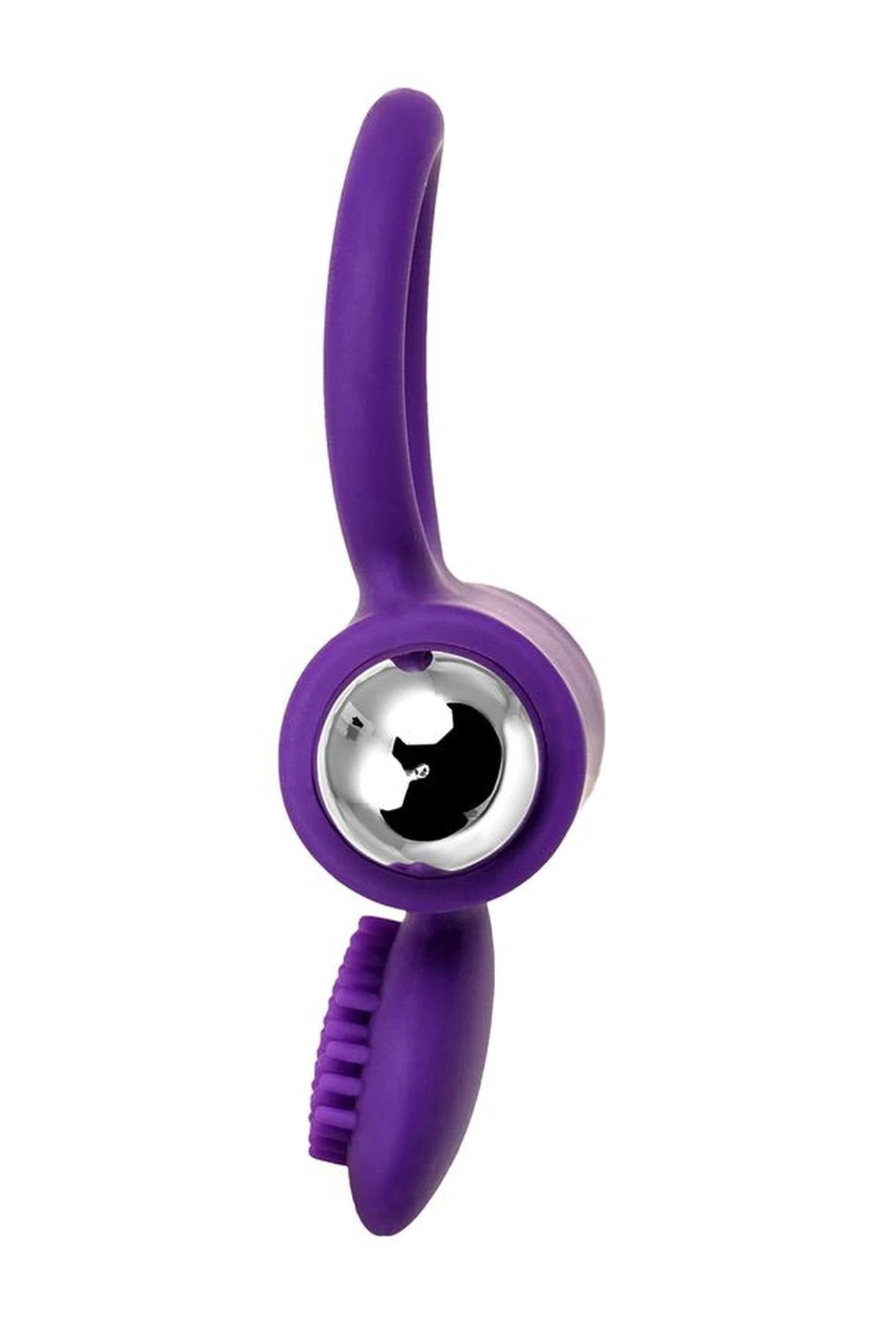 JOS PERY, Anneau vibrant à picots, silicone, violet, 9 cm